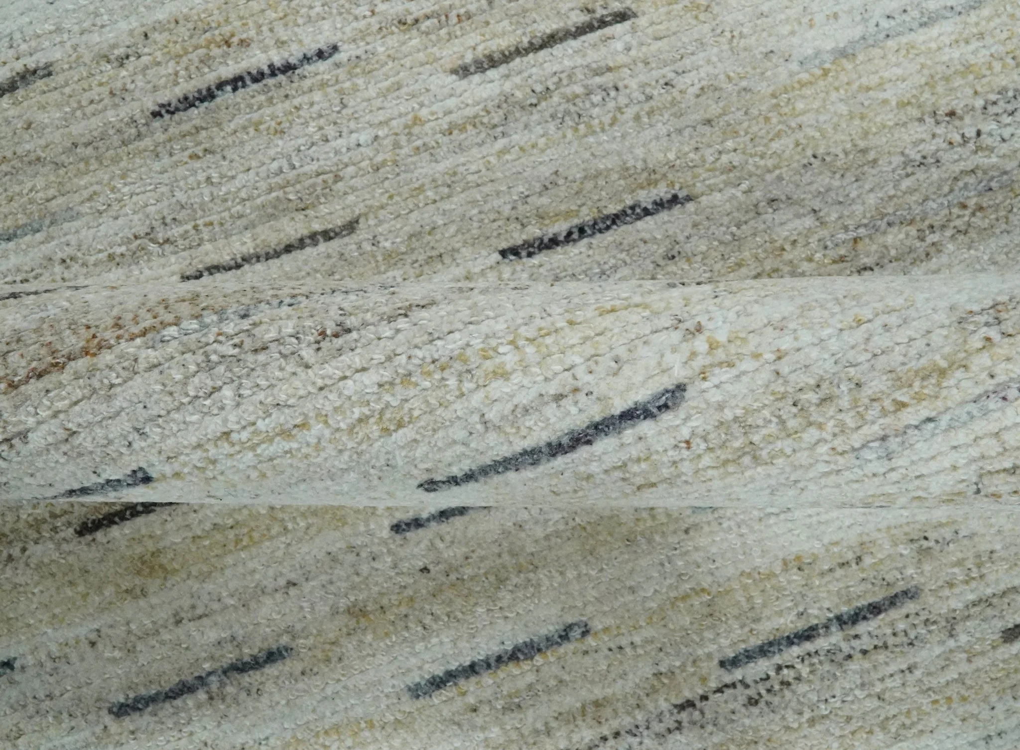Beige, Ivory and Charcoal Modern Stripes Design 5x8 Dari Pet yard Area Rug - Image 7