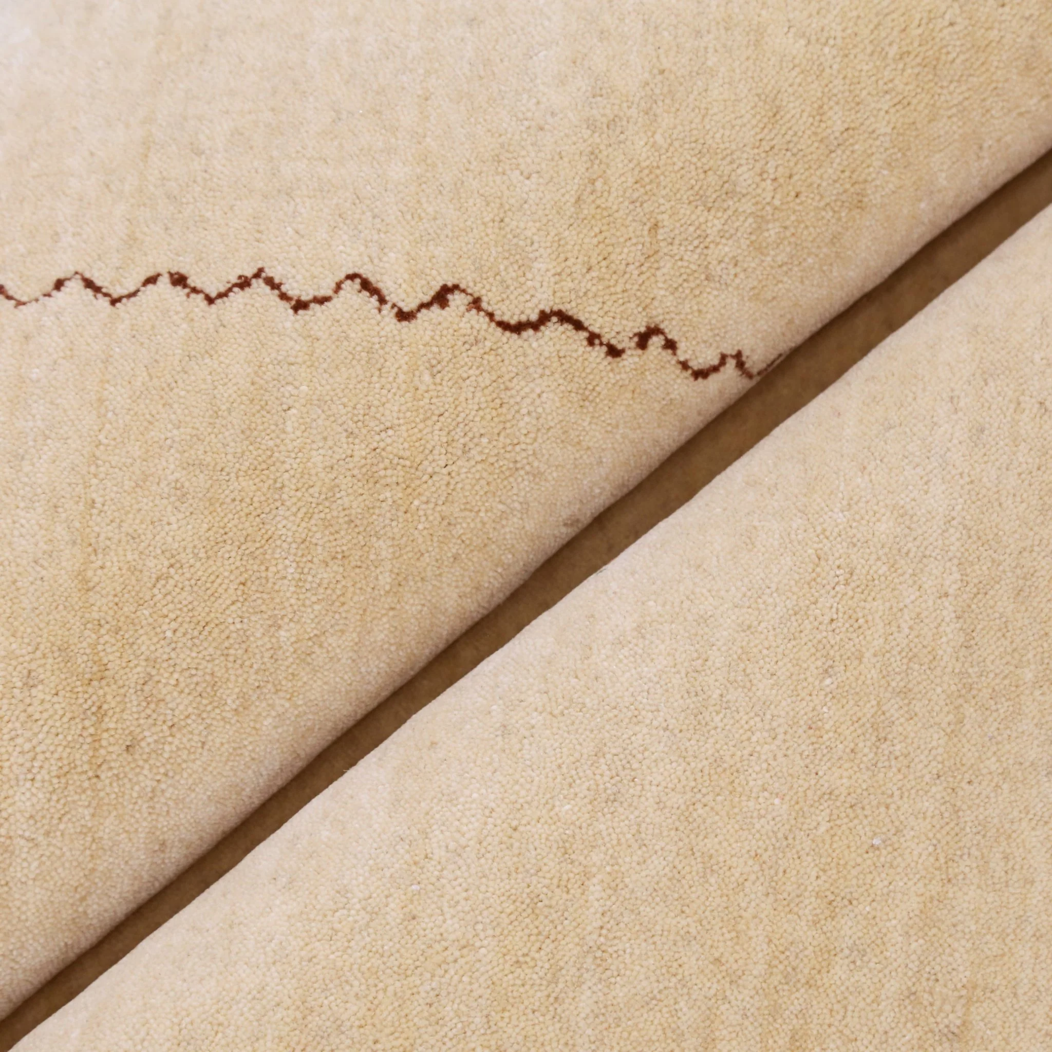 Beige Modern Design Hand Loomed Wool Area Rug - Image 10