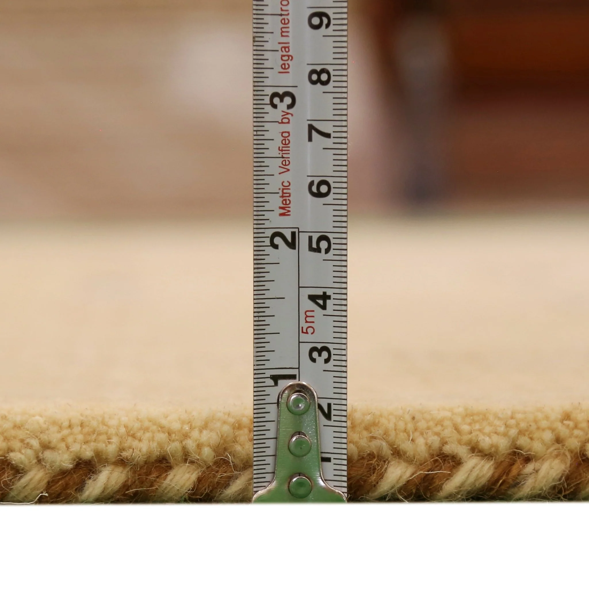 Beige Modern Design Hand Loomed Wool Area Rug - Image 4