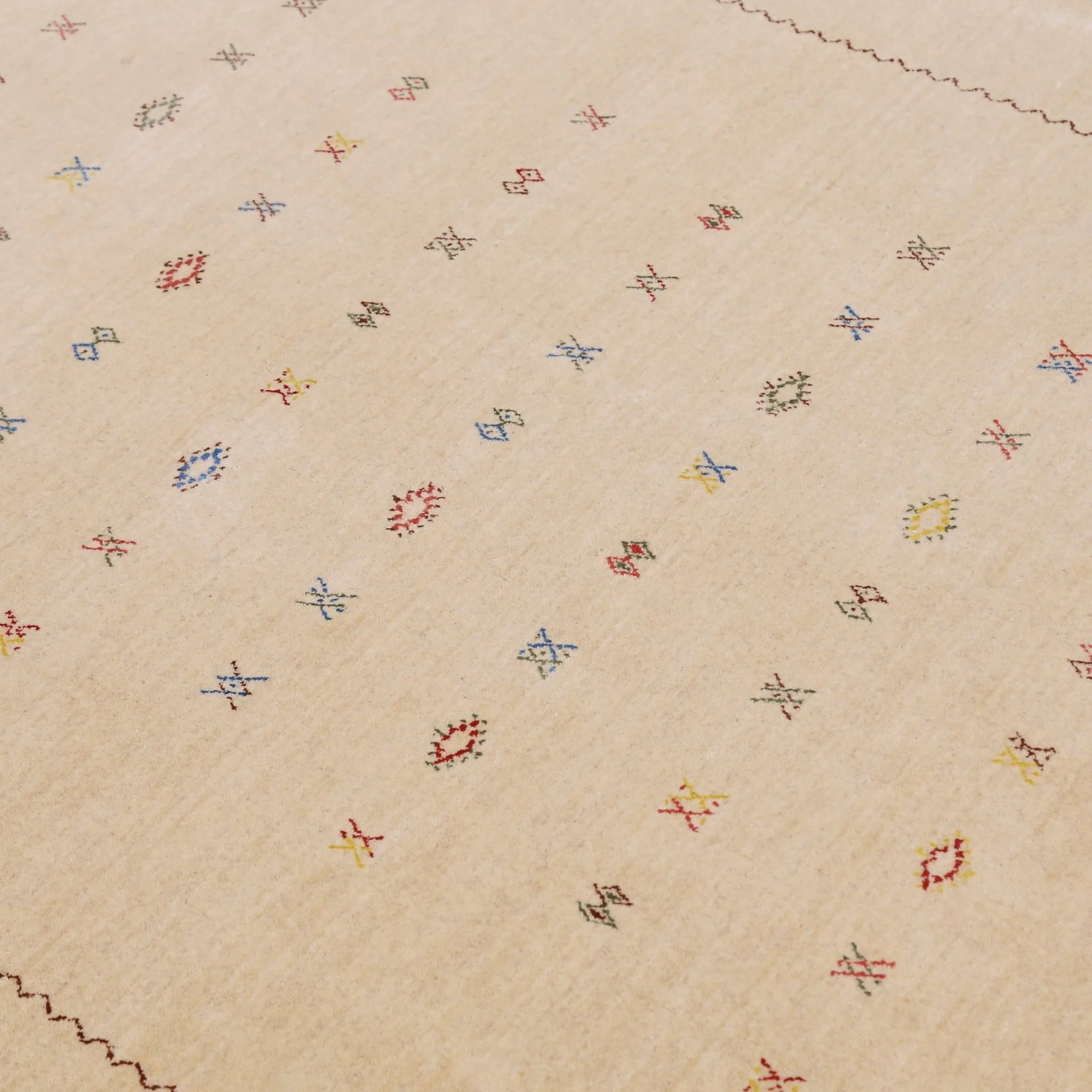 Beige Modern Design Hand Loomed Wool Area Rug - Image 7