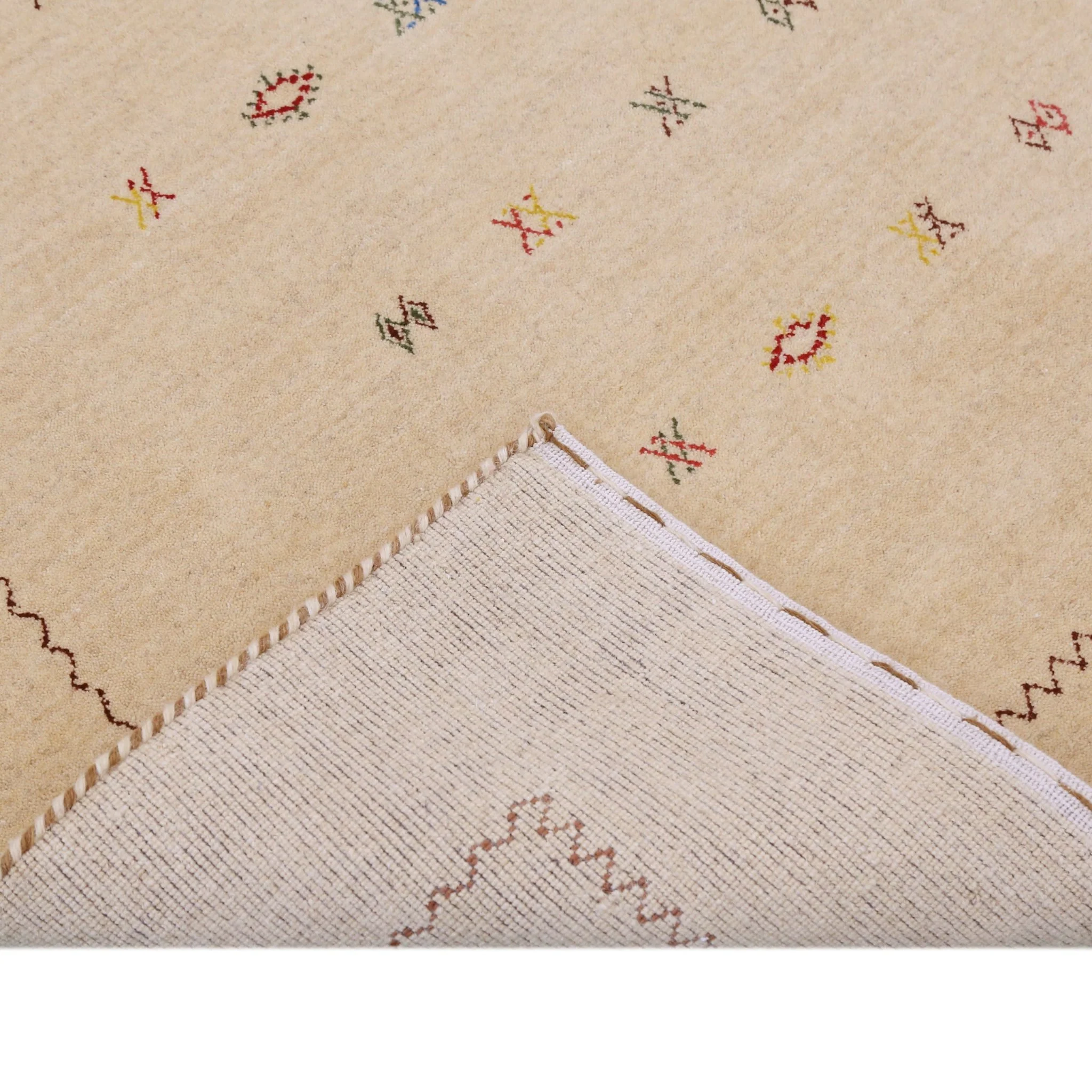 Beige Modern Design Hand Loomed Wool Area Rug - Image 8