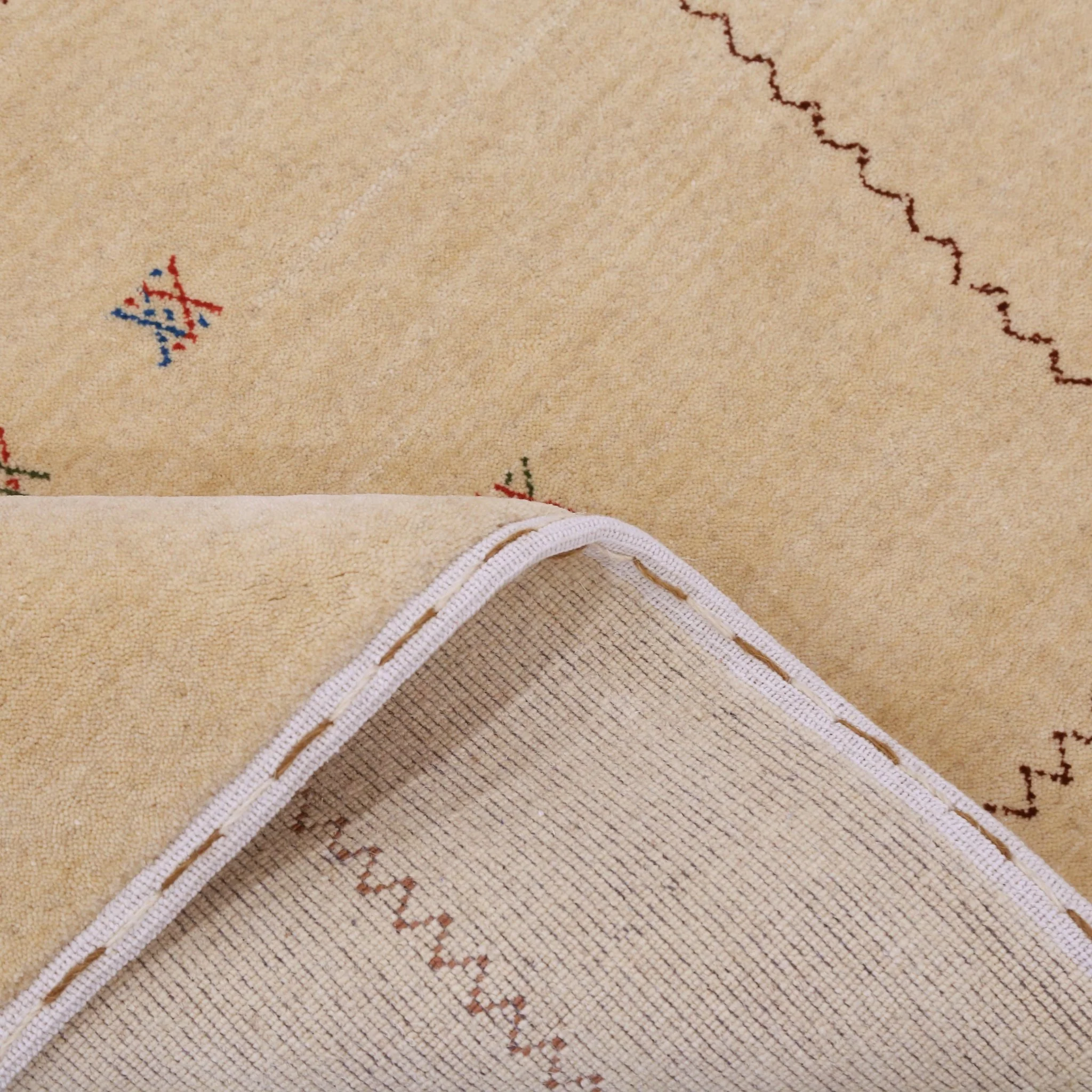 Beige Modern Design Hand Loomed Wool Area Rug - Image 9