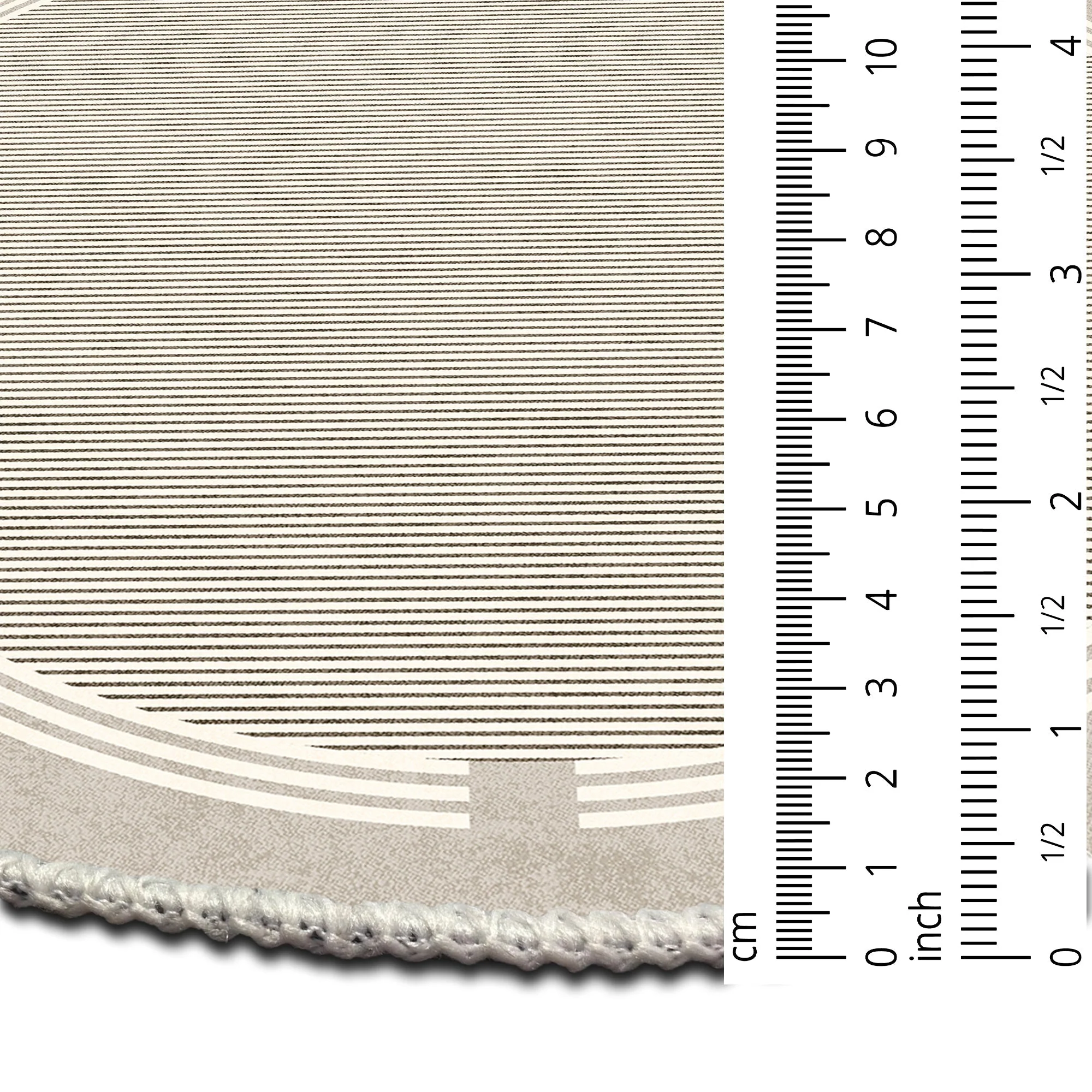 Beige Modern Pattern Machine Washable Cotton Area Rug - Image 8