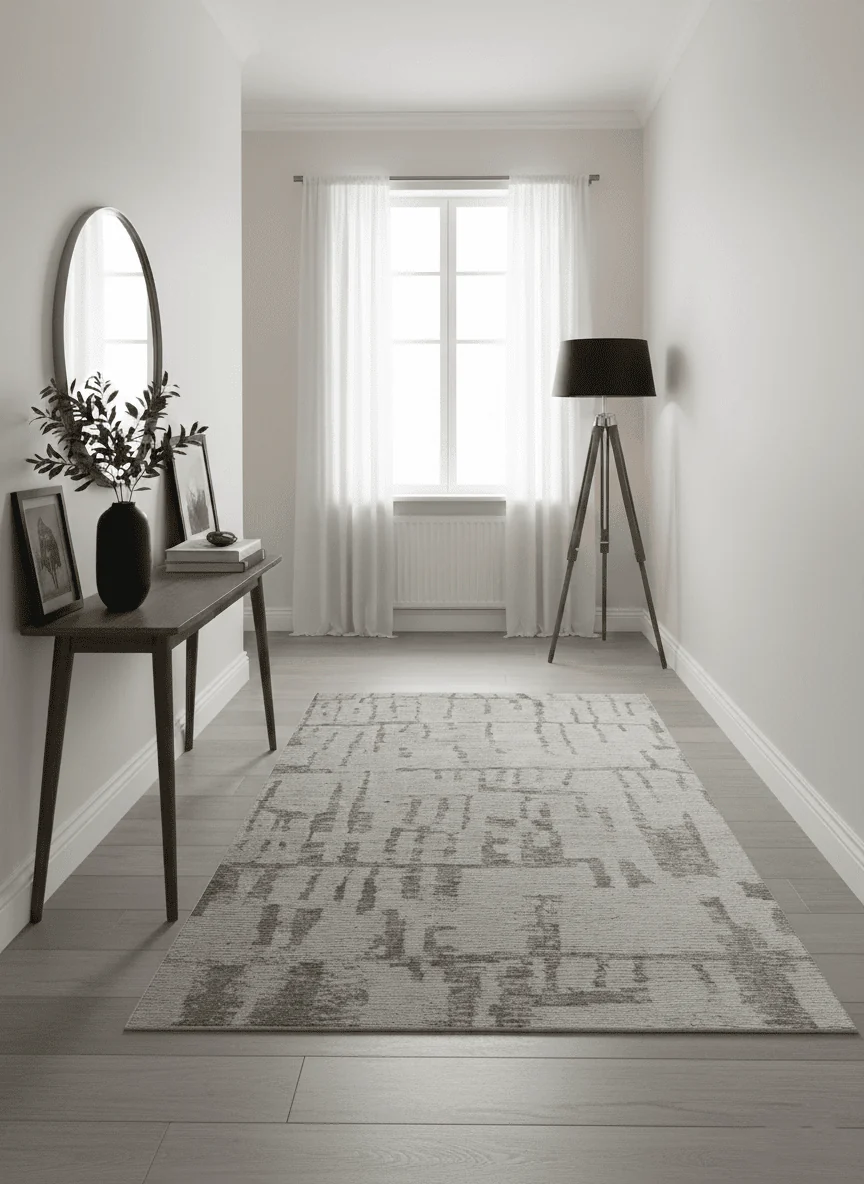 Custom Made Beige, Olive and Gray Hand Knotted Modern Abstract wool Area Rug - Image 2