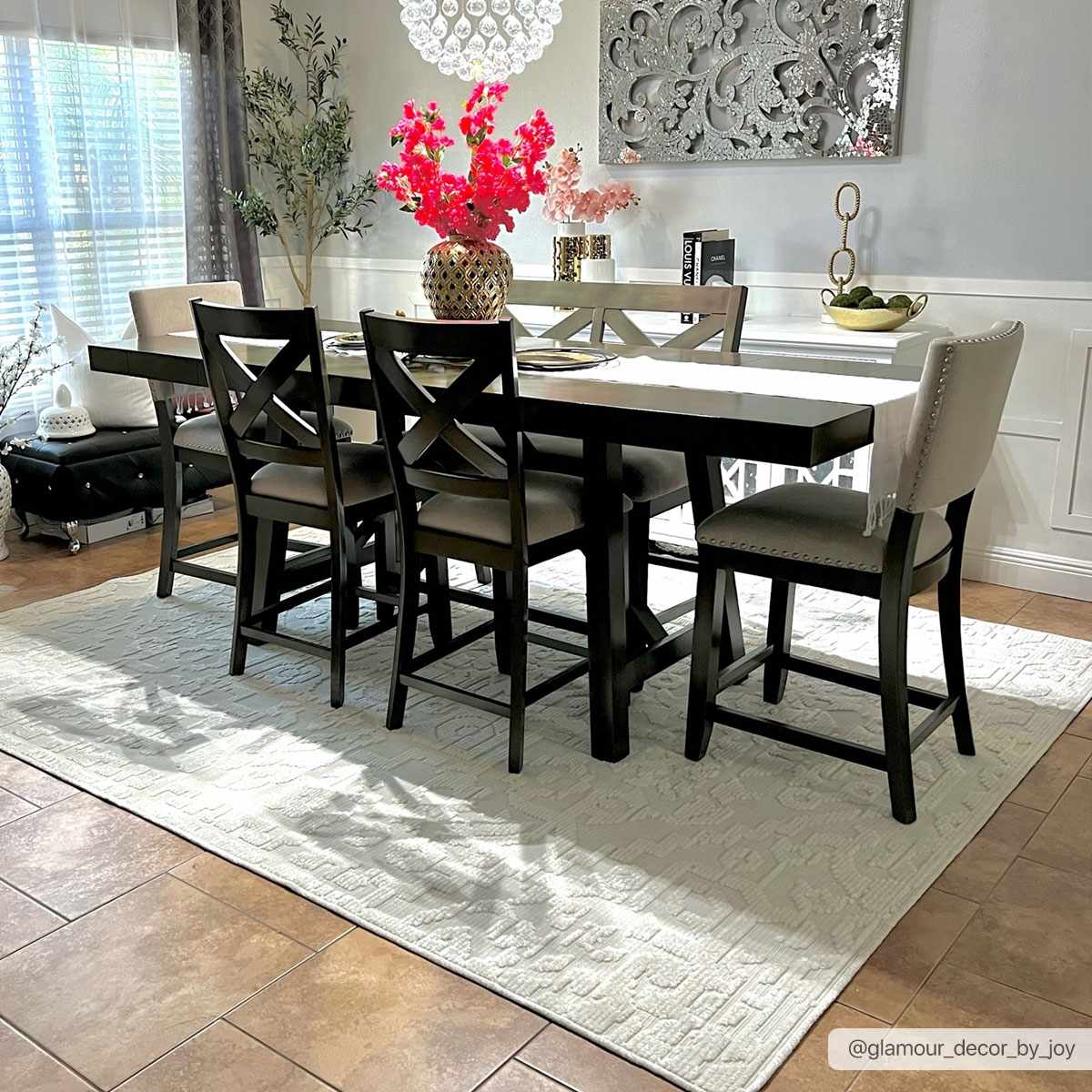 Beige Texture Traditional Medallion washable area Rug - Image 11