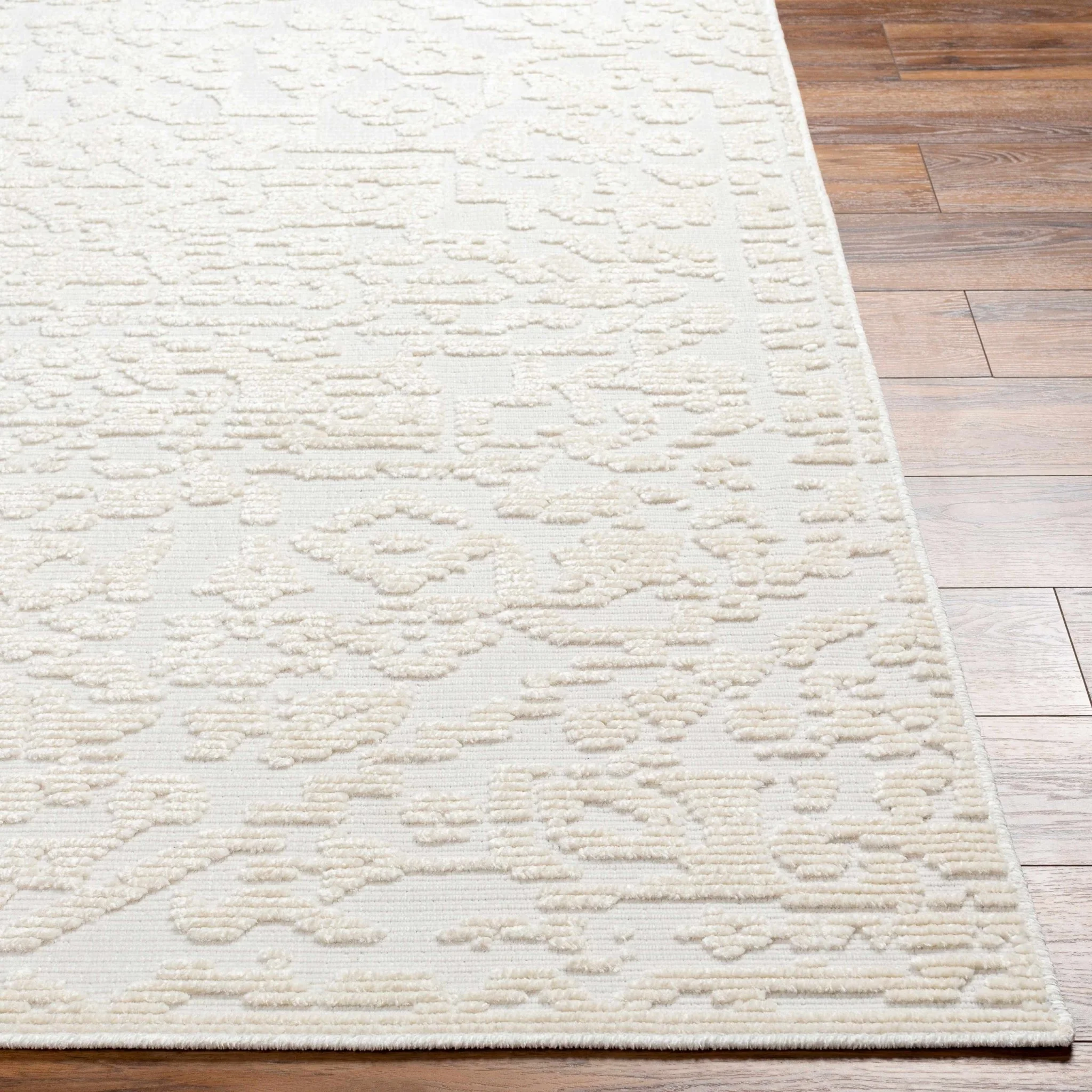 Beige Texture Traditional Medallion washable area Rug - Image 3