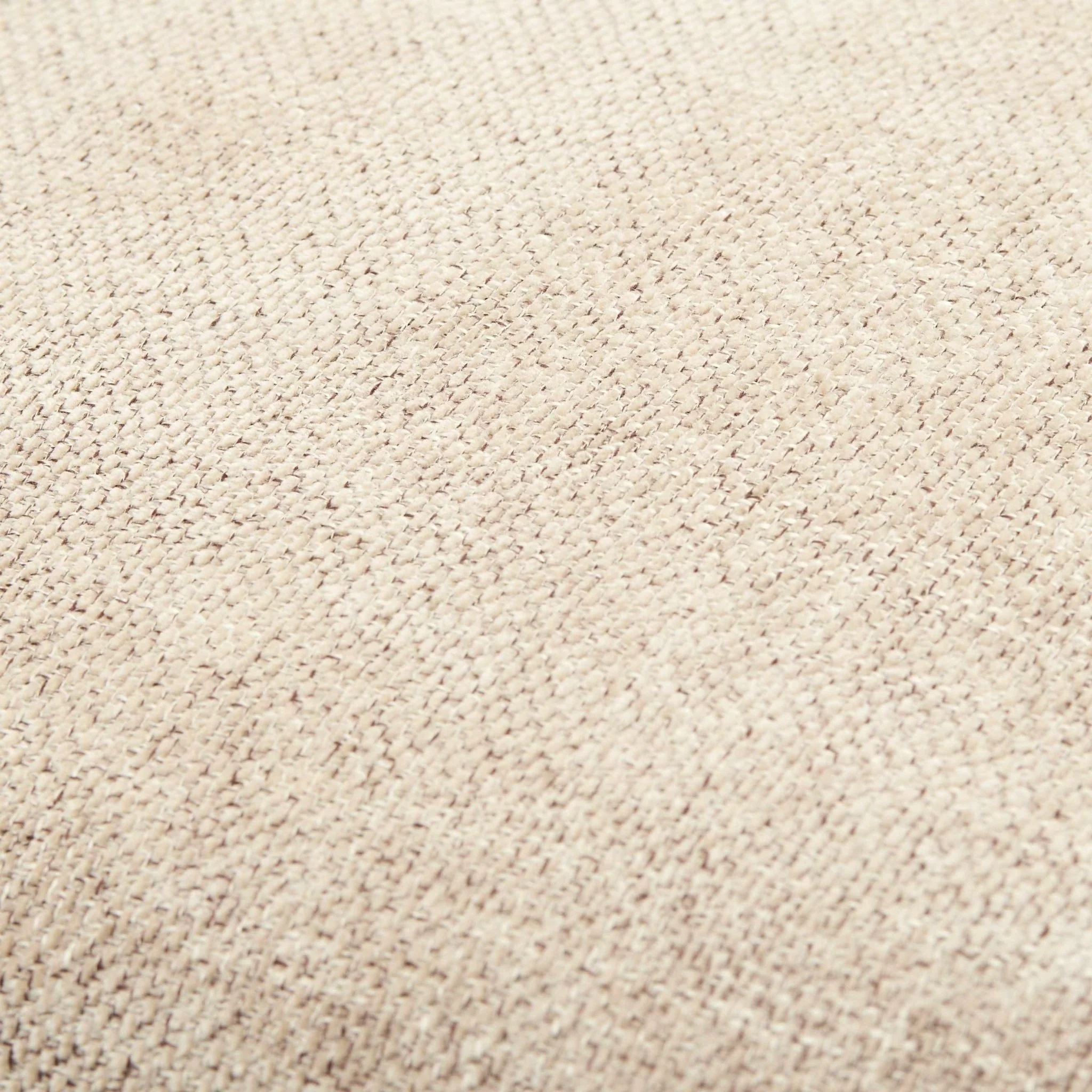 Natural Linen look Beige Textured Contemporary Square Throw Pillow - Image 3