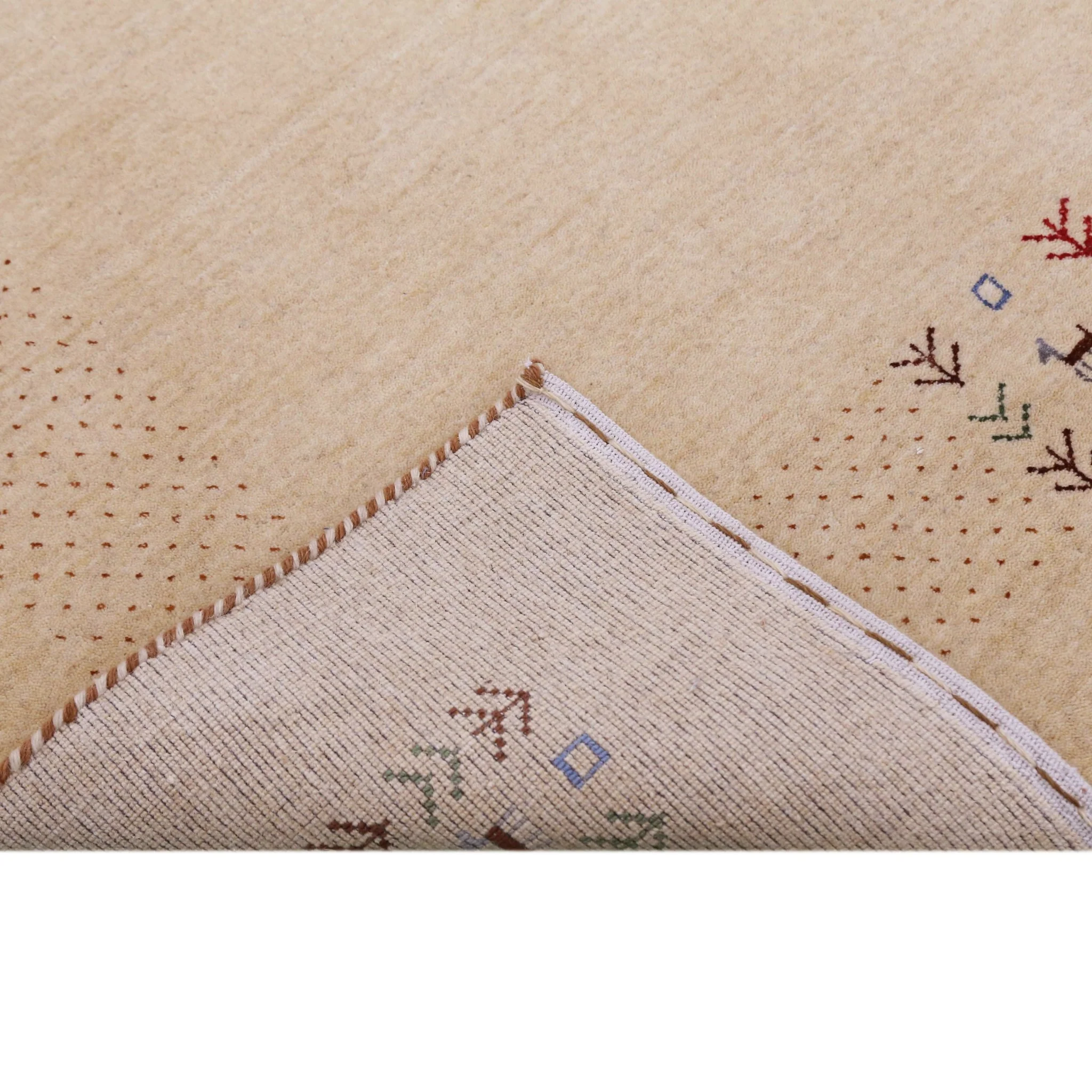 Beige Tribal Center Medallion Hand Loomed Wool Area Rug - Image 11