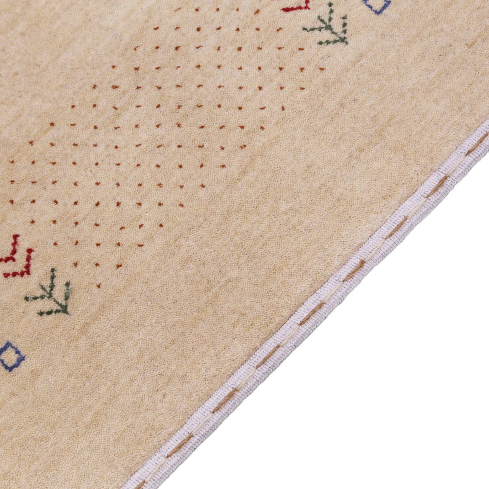 Beige Tribal Center Medallion Hand Loomed Wool Area Rug - Image 8