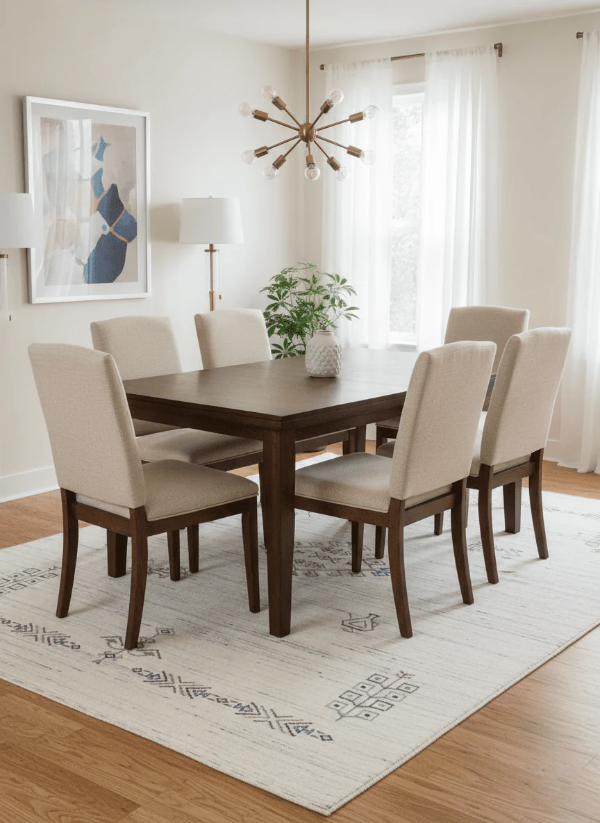 Beige Tribal Center Medallion Hand Loomed Wool Rug - Image 2