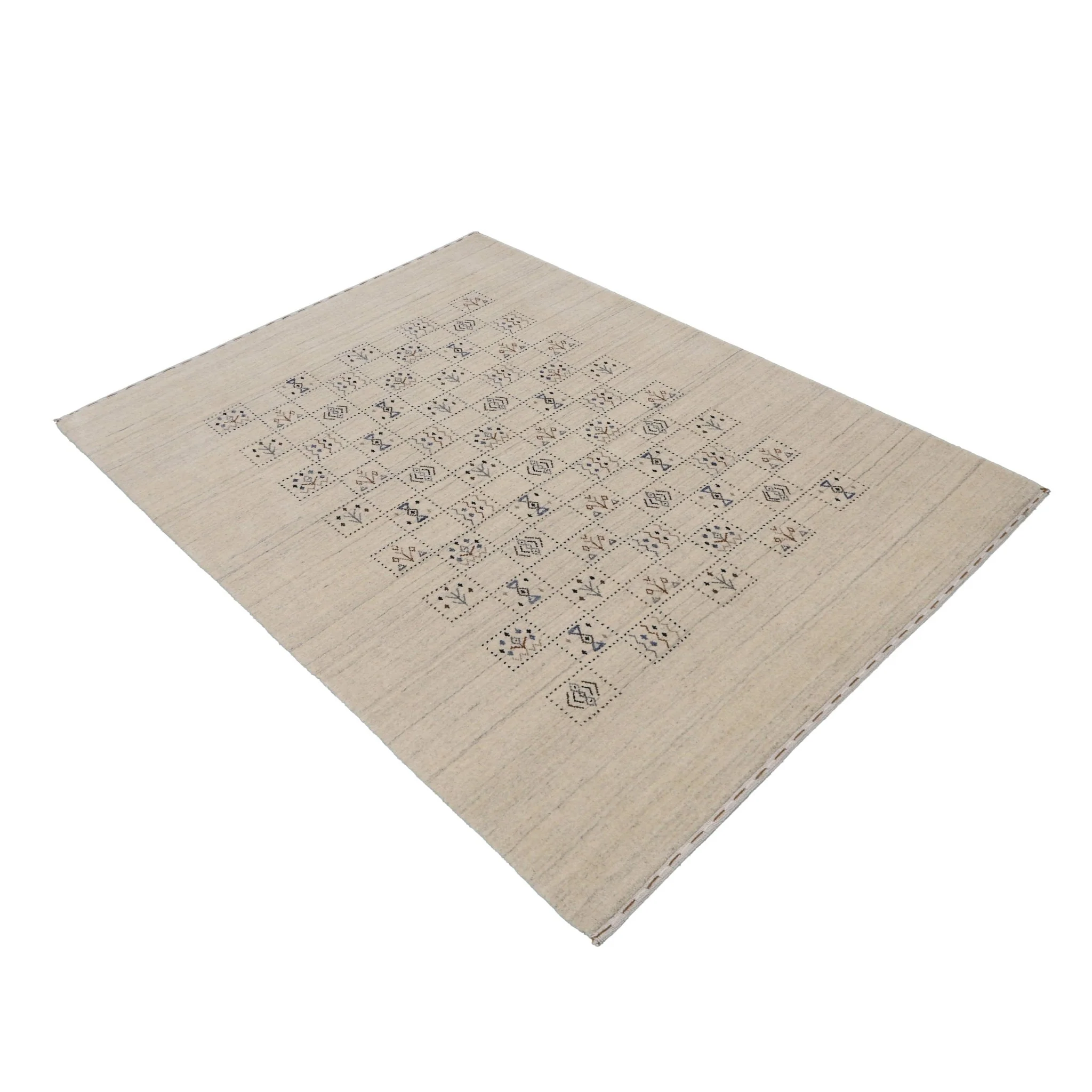 Beige Tribal Design Hand Loomed Wool Area Rug - Image 13