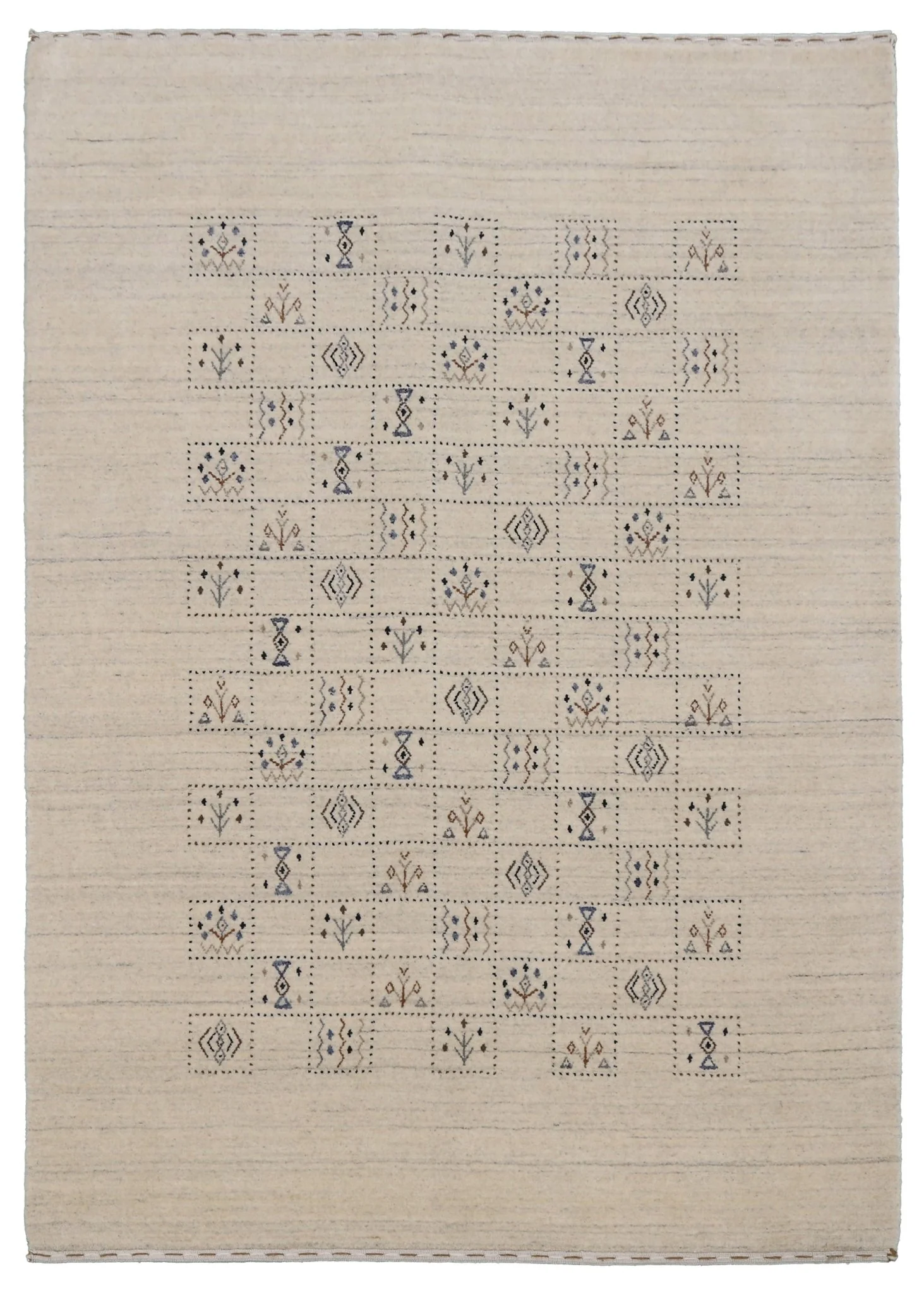 Beige Tribal Design Hand Loomed Wool Area Rug - Image 15