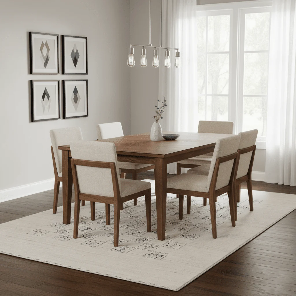 Beige Tribal Design Hand Loomed Wool Area Rug - Image 2