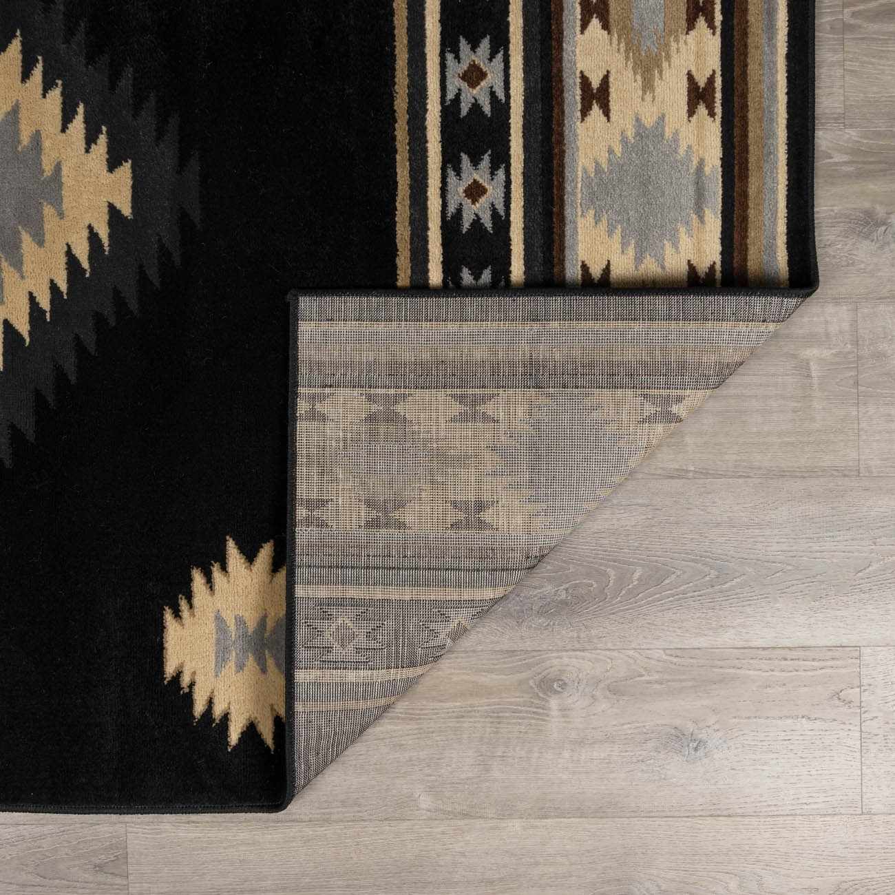Midpines Black And Beige Southwestern Design Area Rug - Image 5