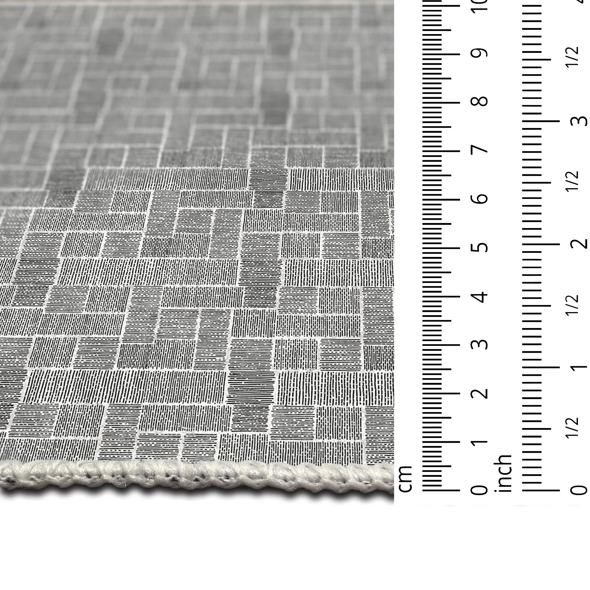 Black And White Modern Style Machine Washable Cotton Area Rug - Image 8