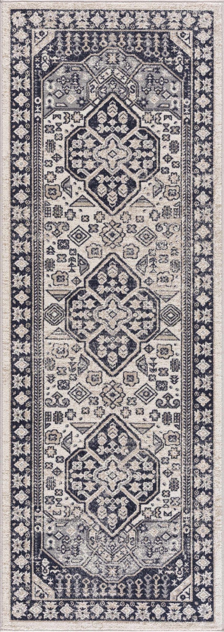 Antique Design Premium Black, Beige and Gray Traditional Washable area Rug - Image 5