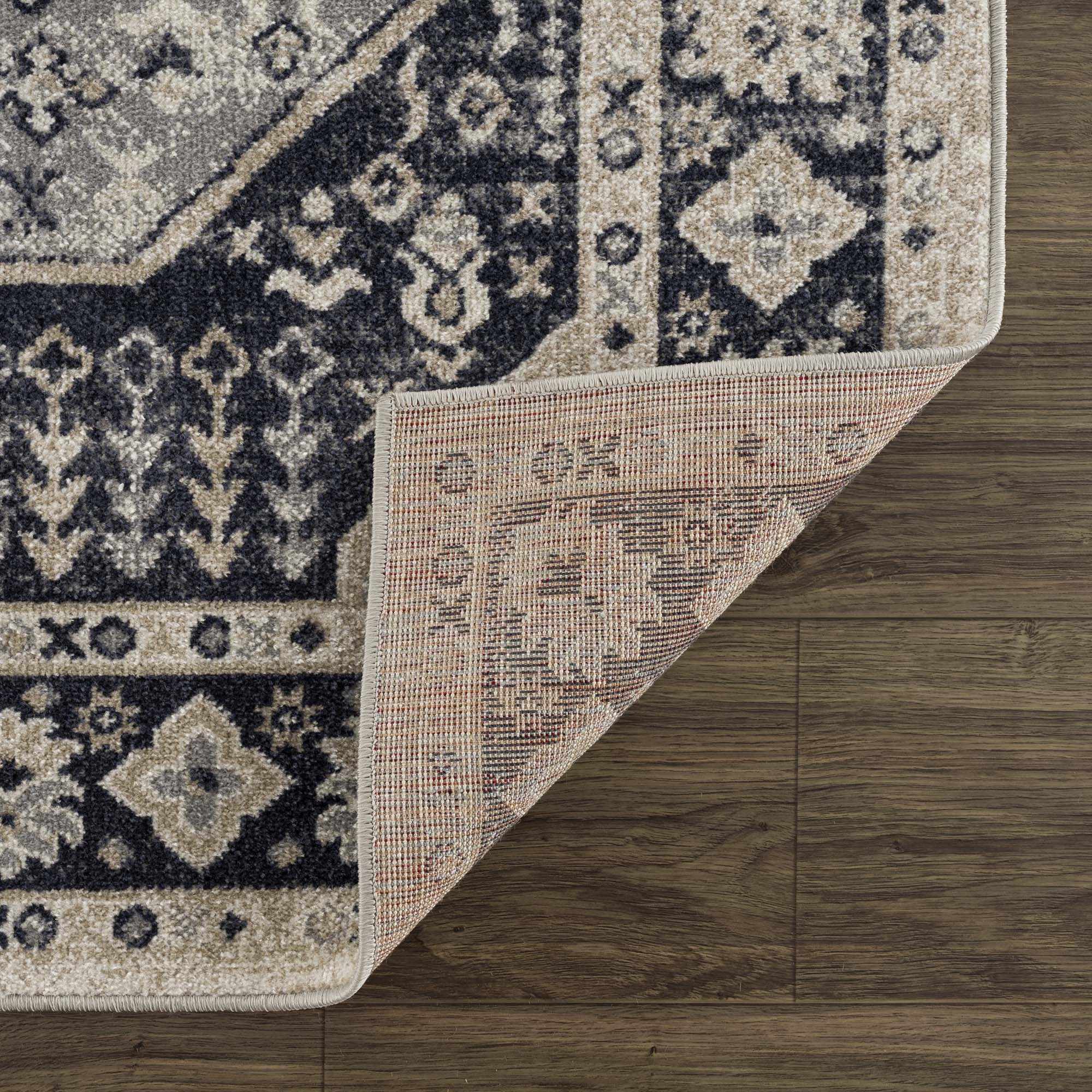 Antique Design Premium Black, Beige and Gray Traditional Washable area Rug - Image 7