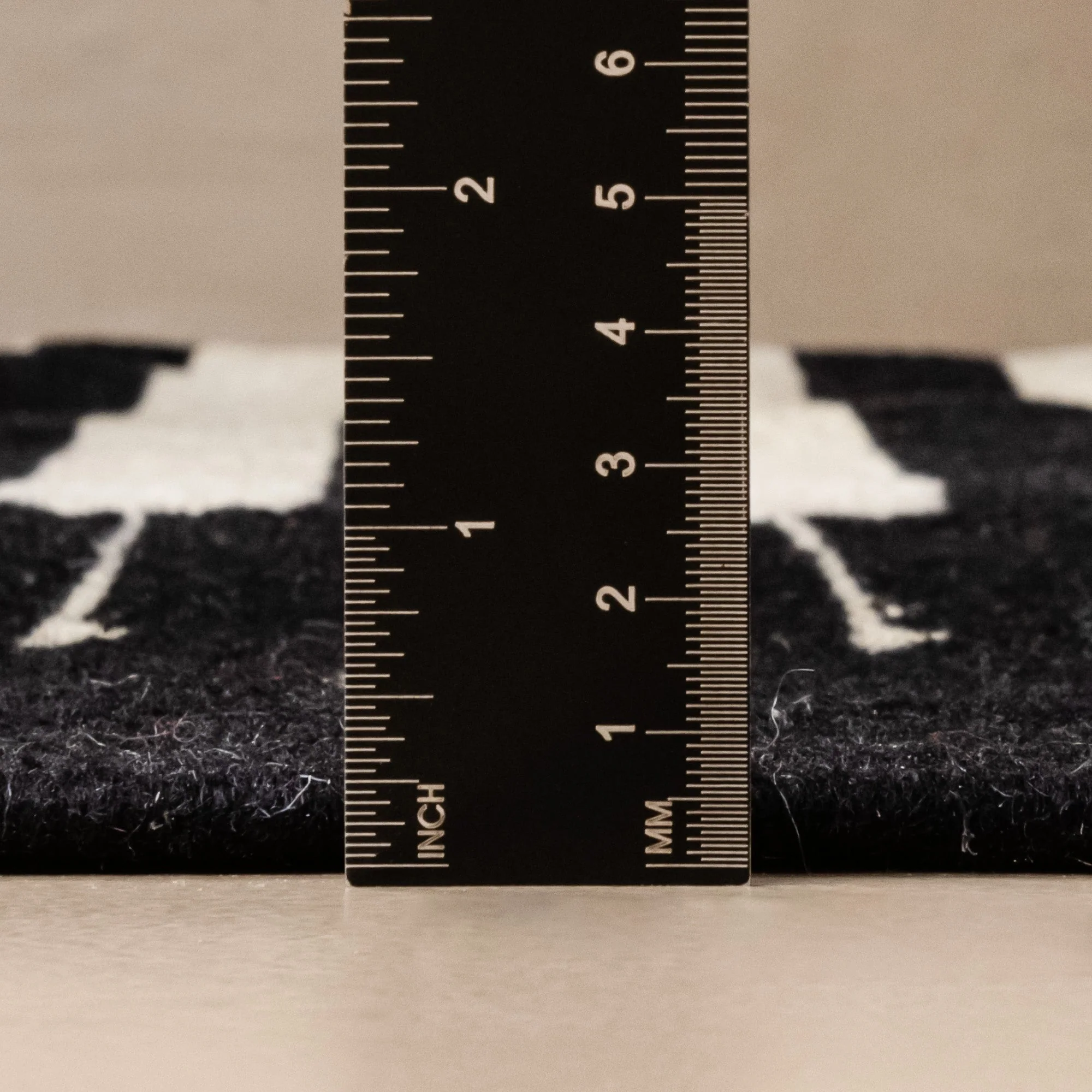 Black Contemporary Moroccan Design Hand Knotted 5x8 Wool Rug - Image 5