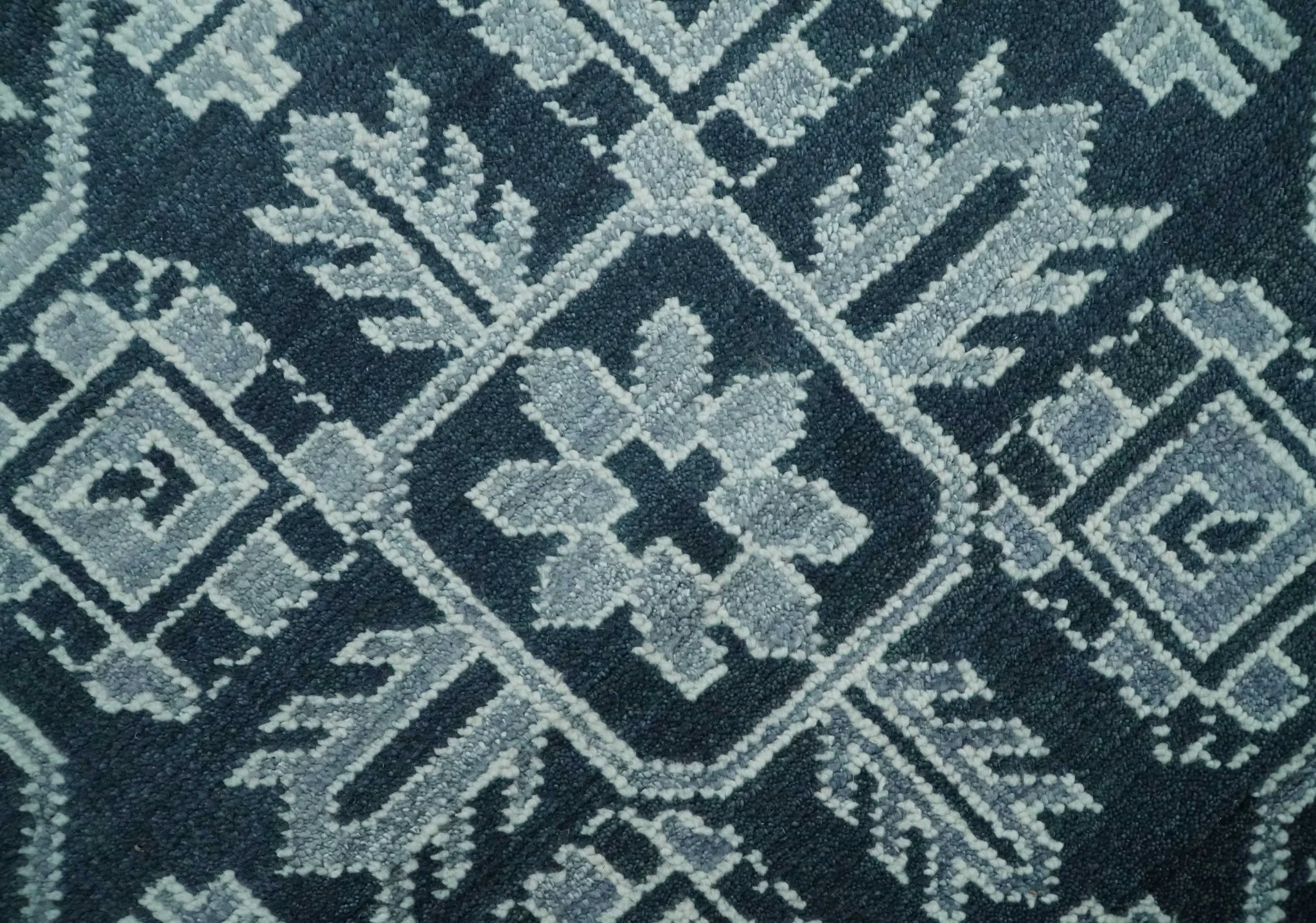 Charcoal, Gray and Silver 9x12 Hand Knotted Traditional Persian Oushak Wool Rug, Accent Rug | TRDCP1083912 - Image 4