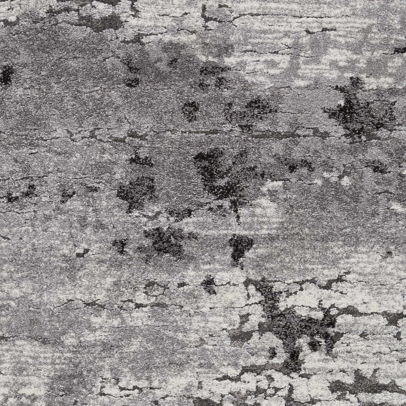 Black Modern Abstract Design Machine Woven Rug - Image 3