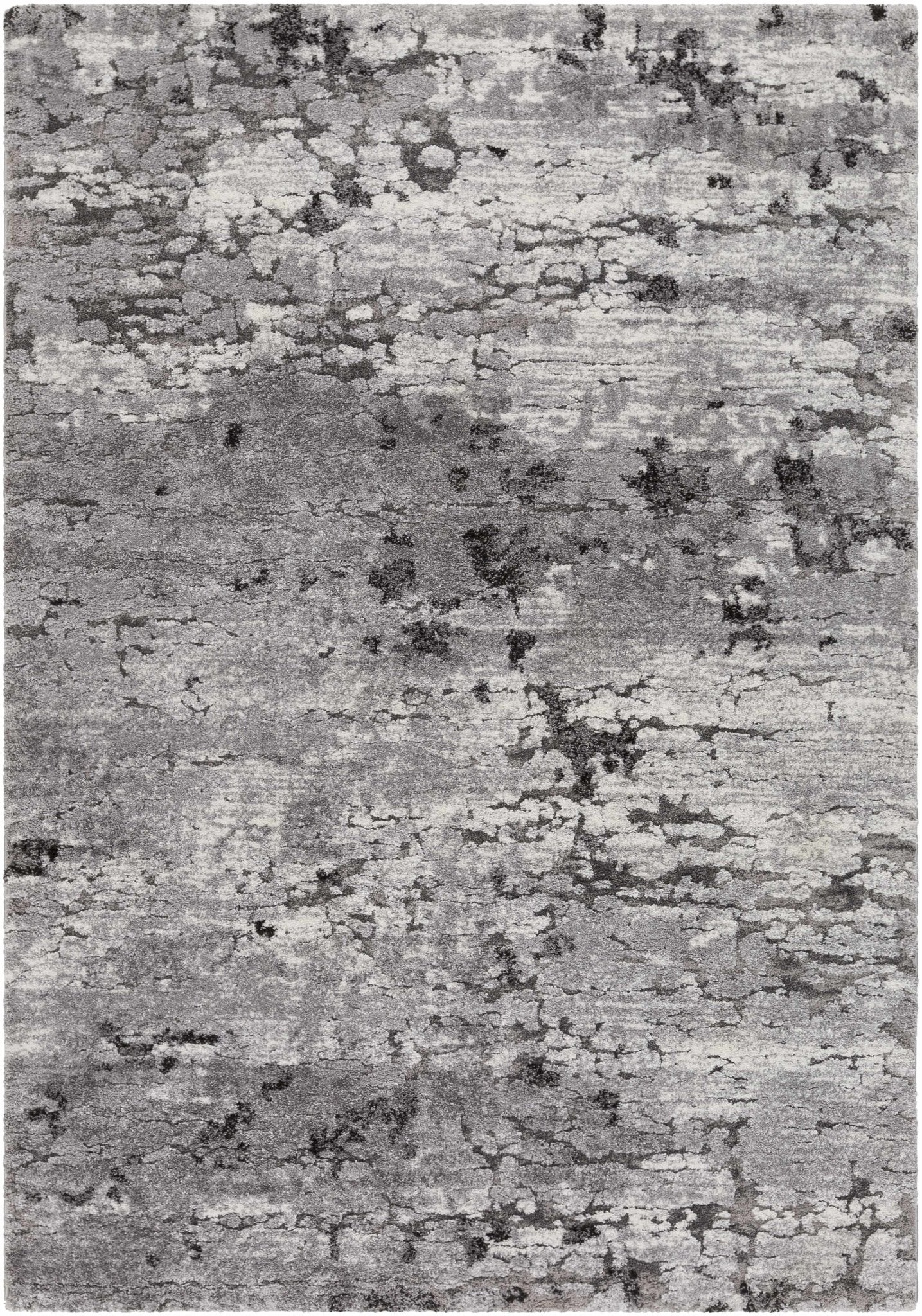 Black Modern Abstract Design Machine Woven Rug - Image 5