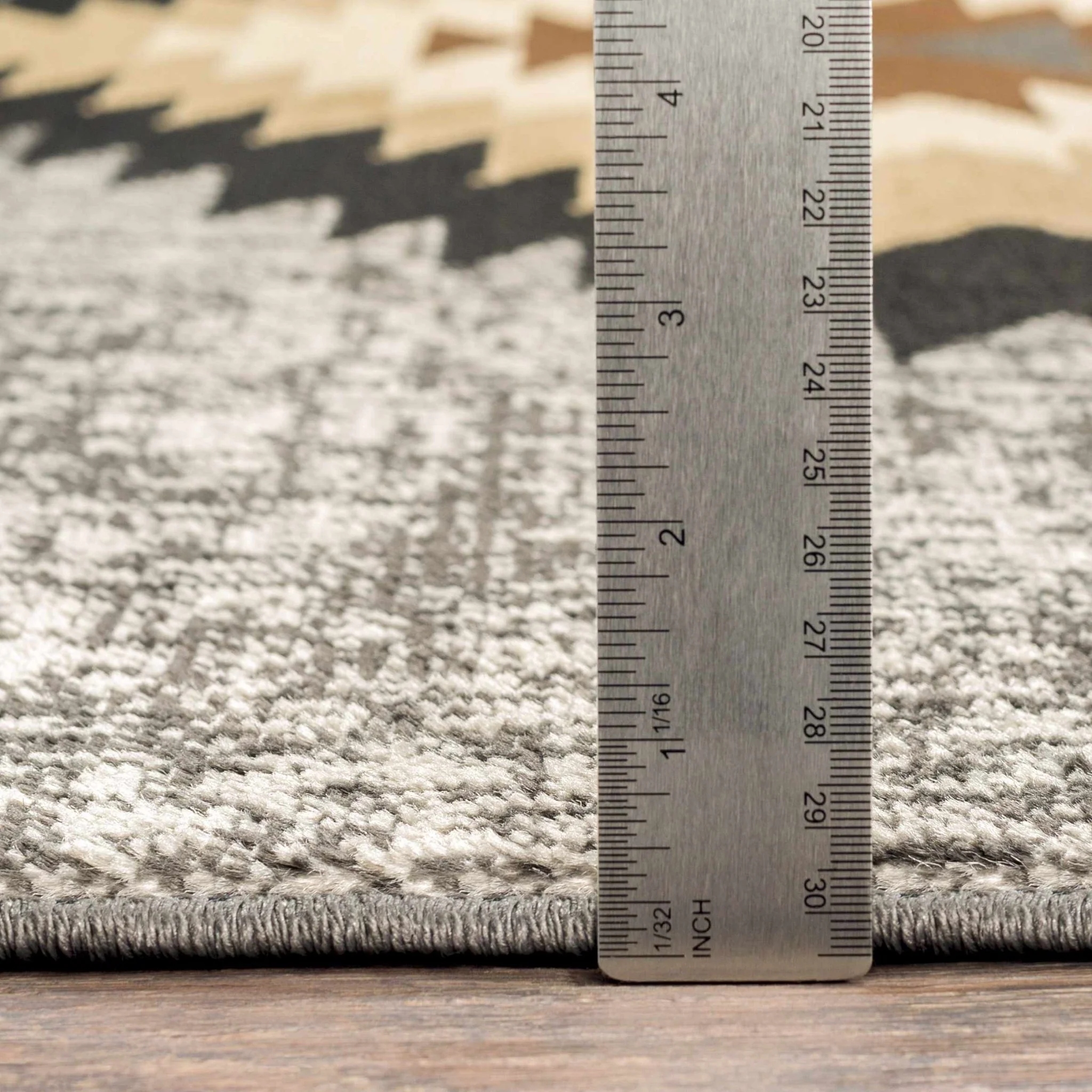 Black, Silver, Ivory and Brown Southwestern Mamluk Design Multi size Area Rug - Image 8