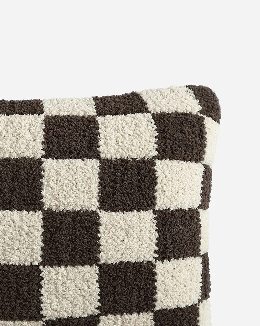 Soft and Comfy Midnight and Off-White Checkerboard Mini Pillow - Image 11