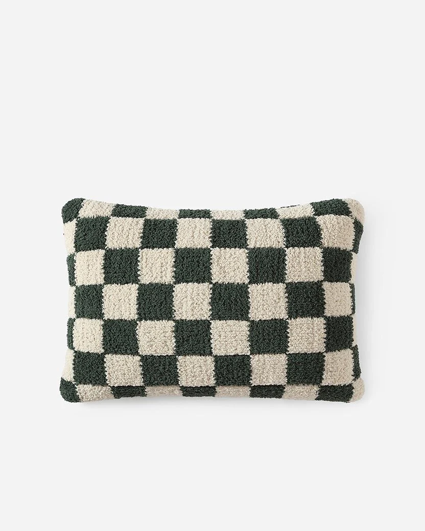 Soft and Comfy Midnight and Off-White Checkerboard Mini Pillow - Image 13