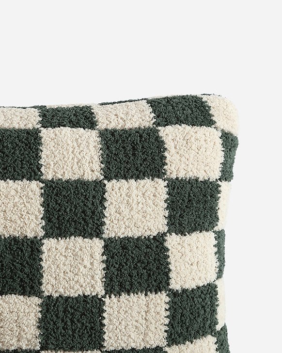 Soft and Comfy Midnight and Off-White Checkerboard Mini Pillow - Image 14