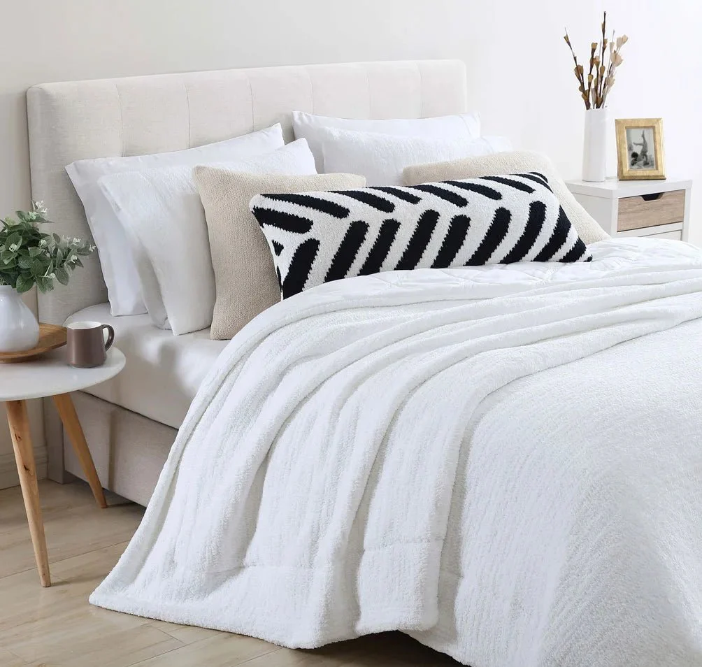 Soft And Comfy Black and White Chevron Tulum Lumbar Pillow - Image 4