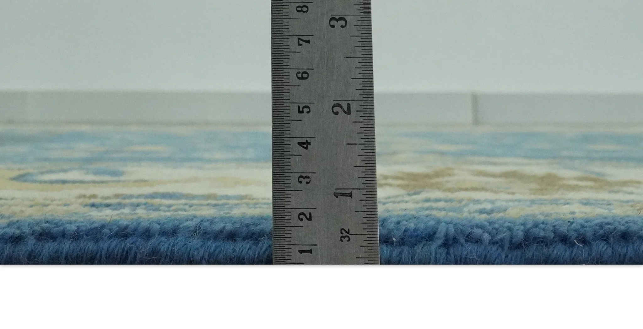 Blue and Beige 6x9 Hand Knotted Traditional Oushak wool area rug - Image 8