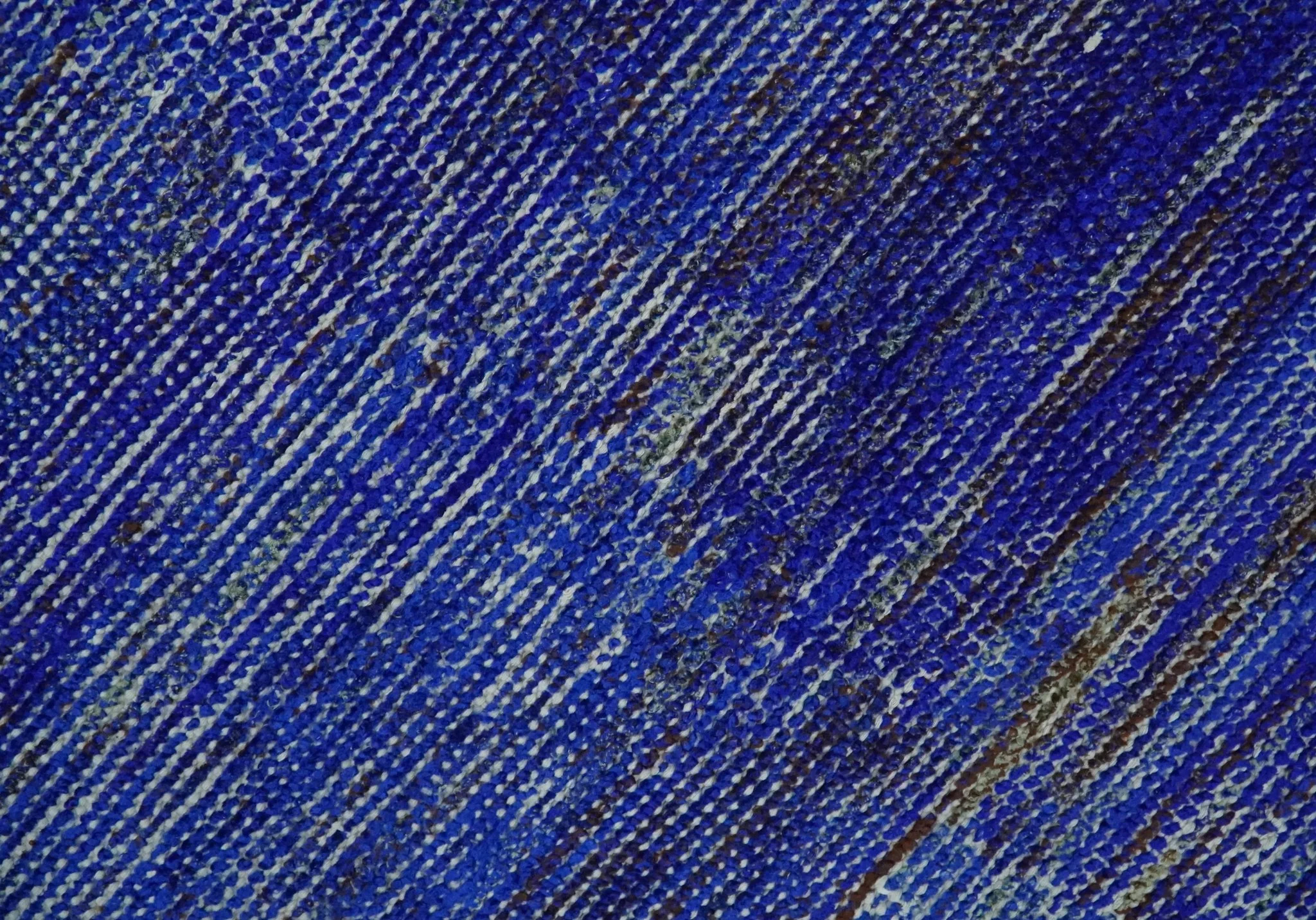 Blue and Charcoal Modern Abstract Hand knotted 8x10 Art Silk Area Rug - Image 4
