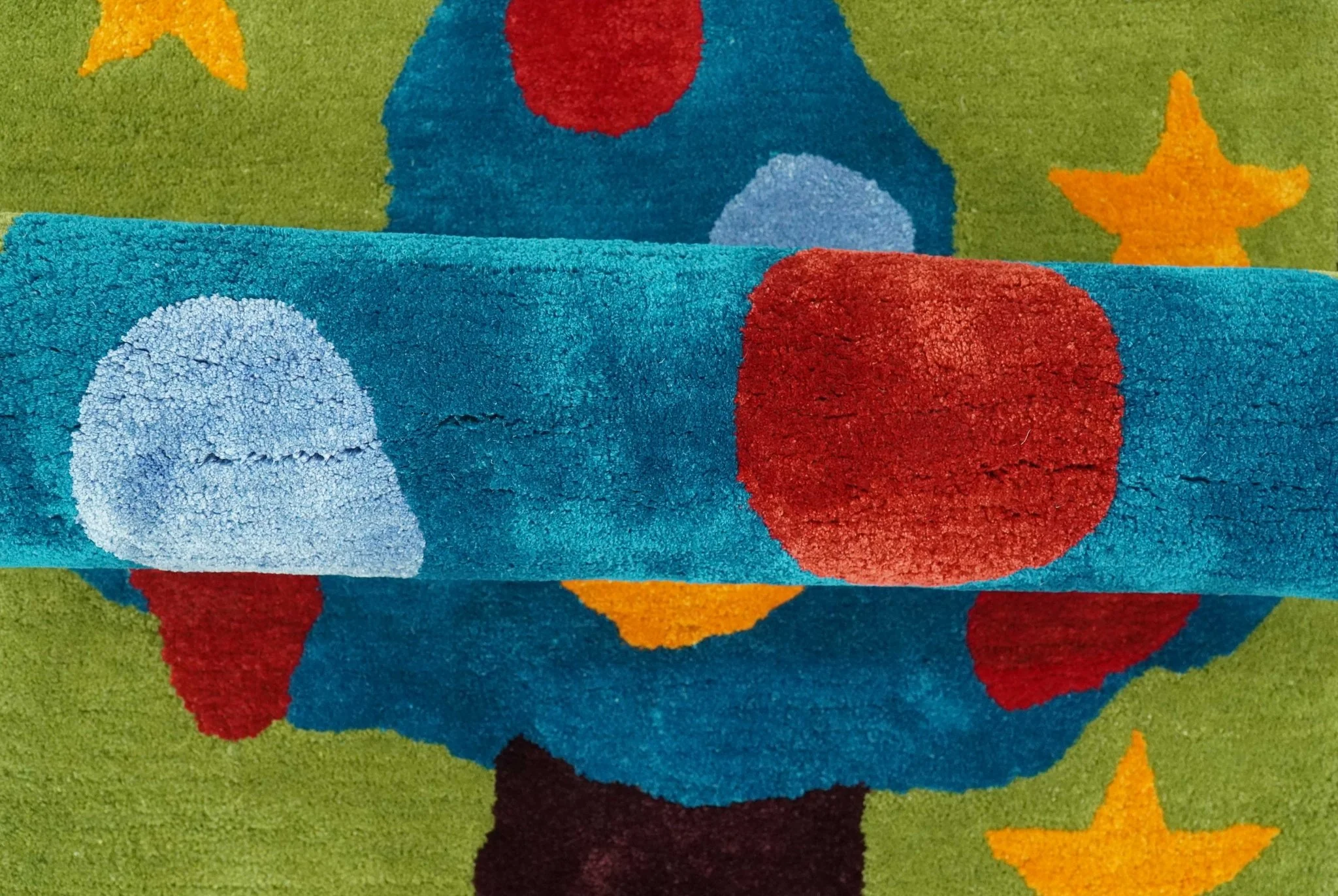 Christmas Rug 2x3 Blue and Green Christmas Tree Rug for Kids room, Kids Rug - Image 2