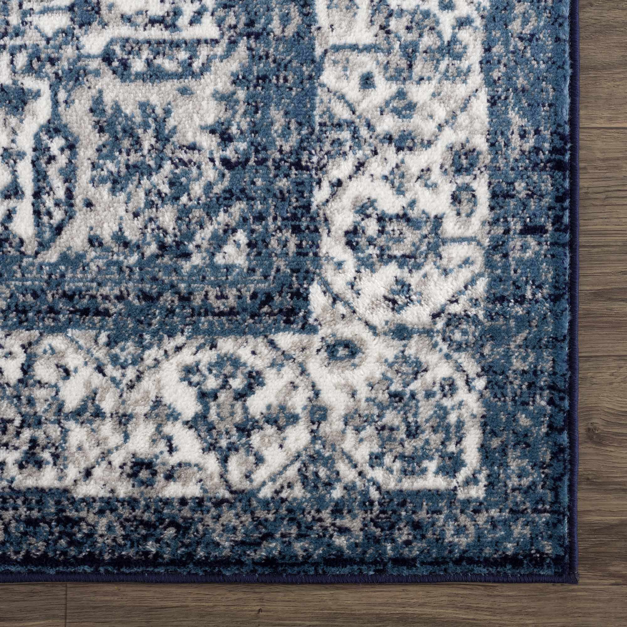Premium look Blue and ivory Traditional Medallion Area Rug - Image 10