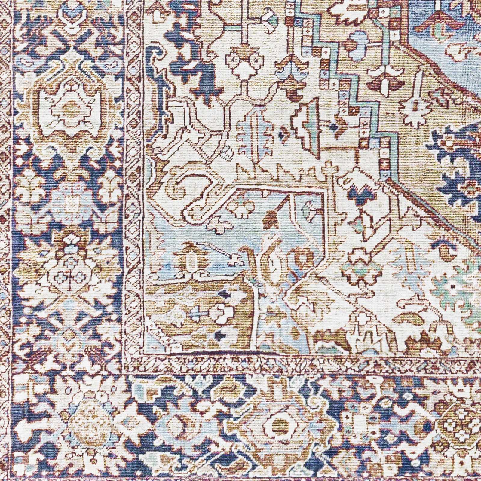 Blue And Red Traditional Style Area Rug - Image 6