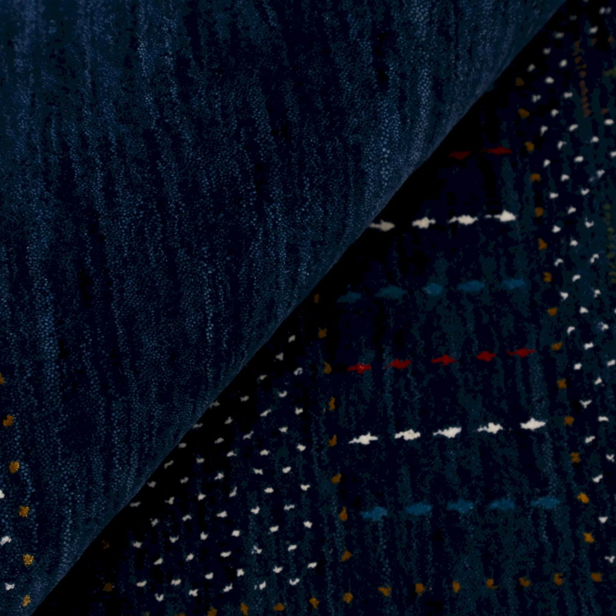 Blue And White Center Pattern Design Hand Loomed Wool Area Rug - Image 10