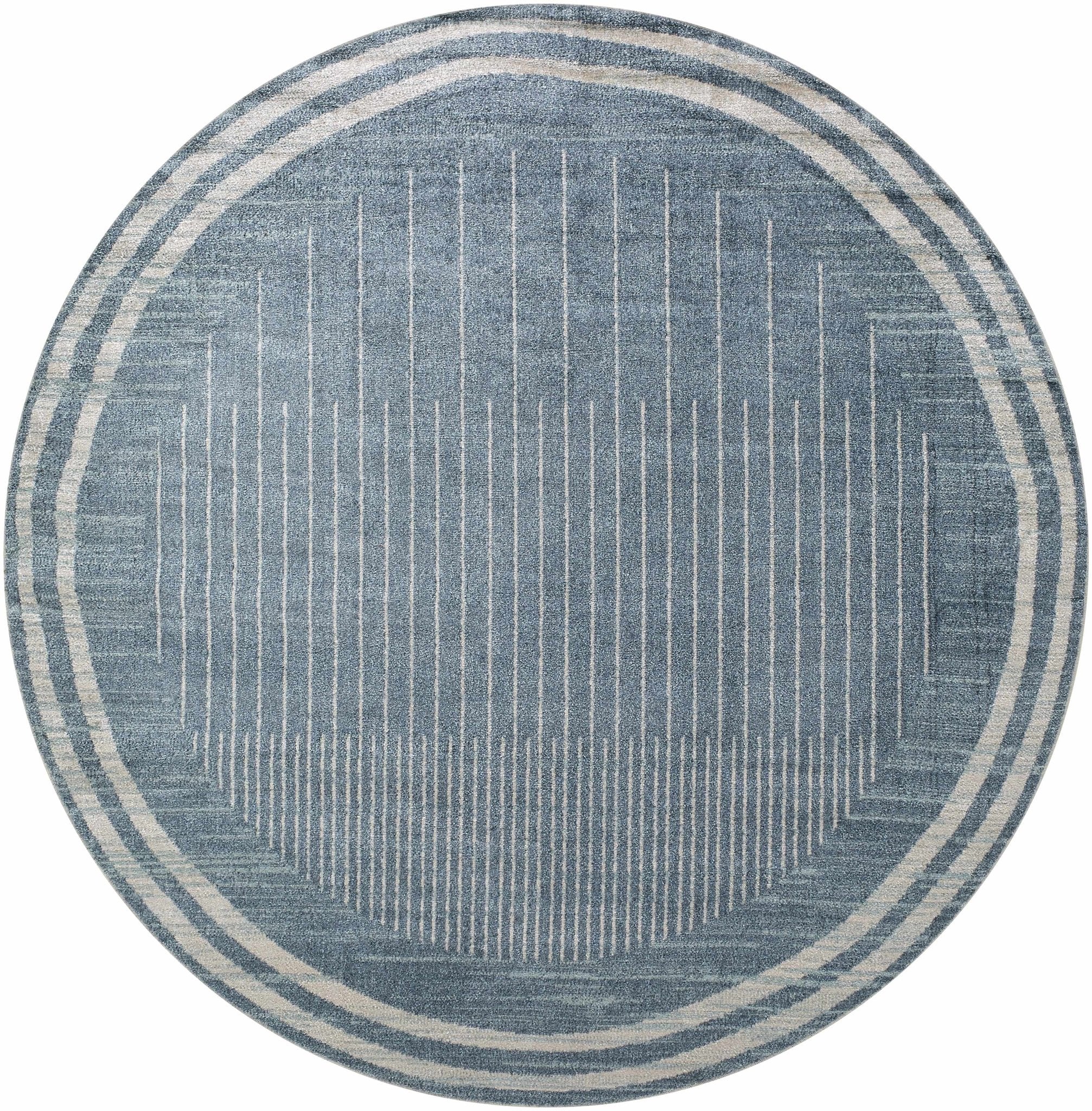 Blue And White Contemporary Style Washable Area Rug - Image 4