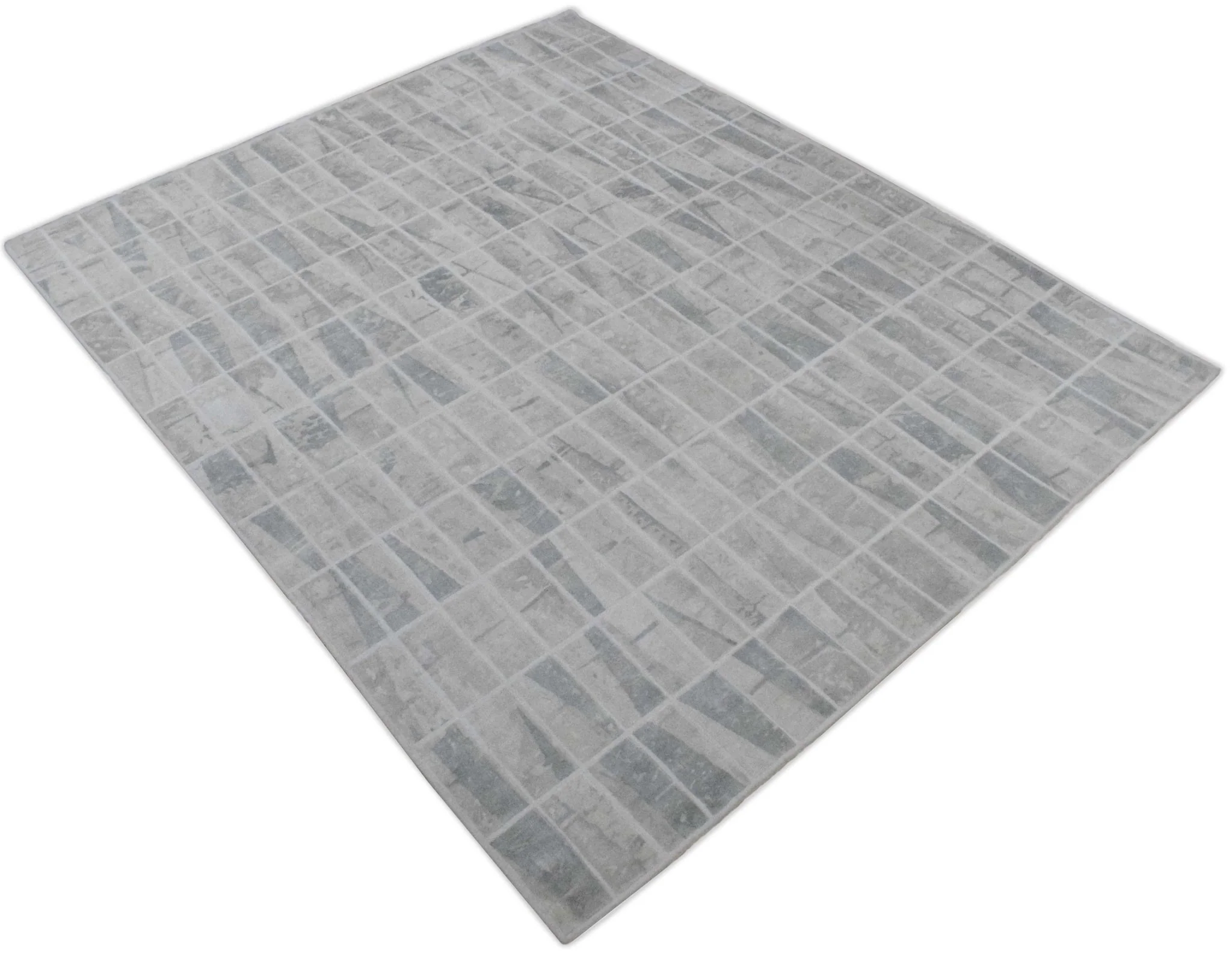 Ivory and White Handmade Area Rug Made With Fine Viscose - Image 3