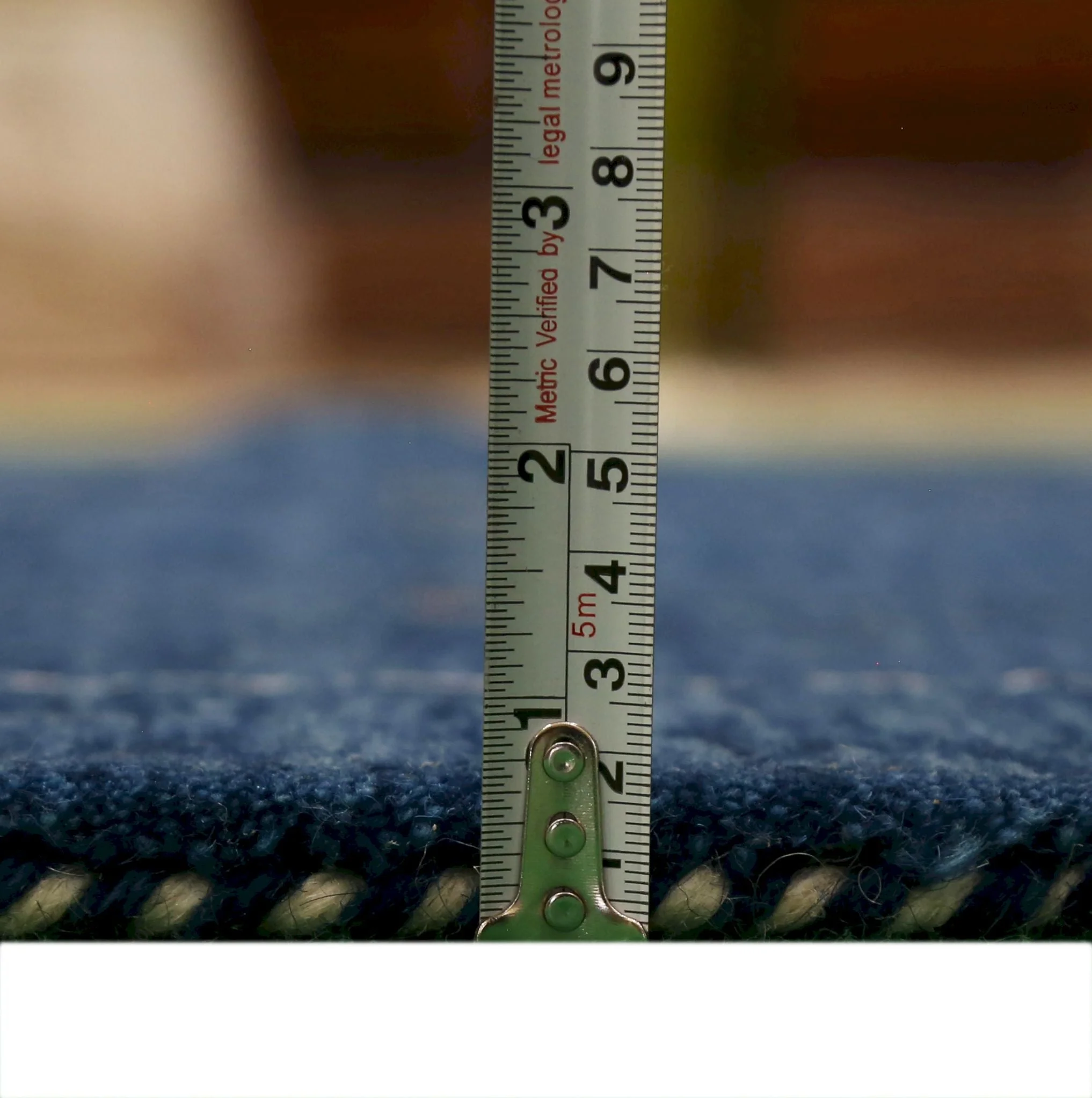 Blue And White Modern Design Hand Loomed Wool Area Rug - Image 7
