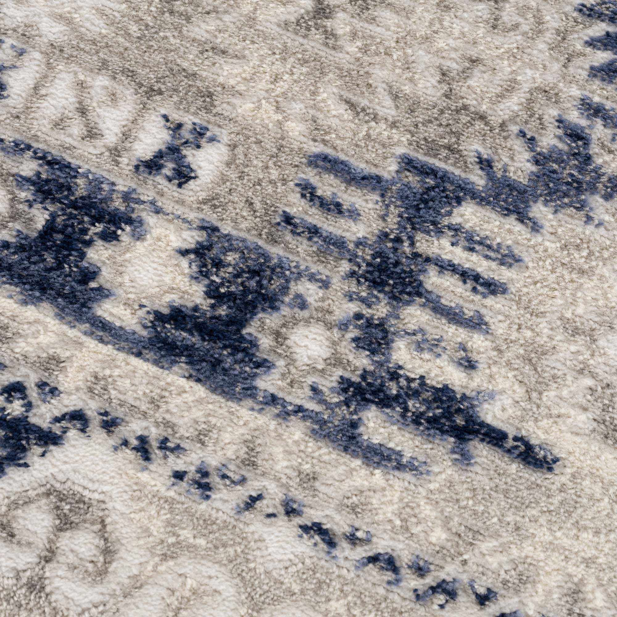 Blue, Beige and Taupe Traditional oriental bohemian area rug - Image 10