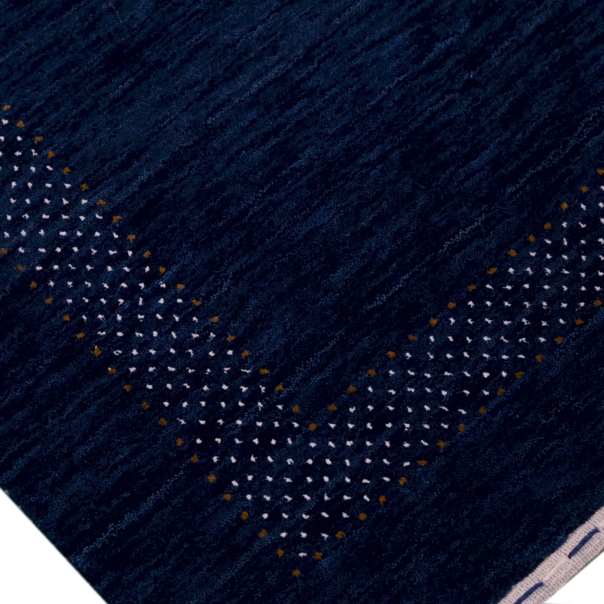 Blue Center Pattern Hand Loomed Wool Area Rug - Image 8