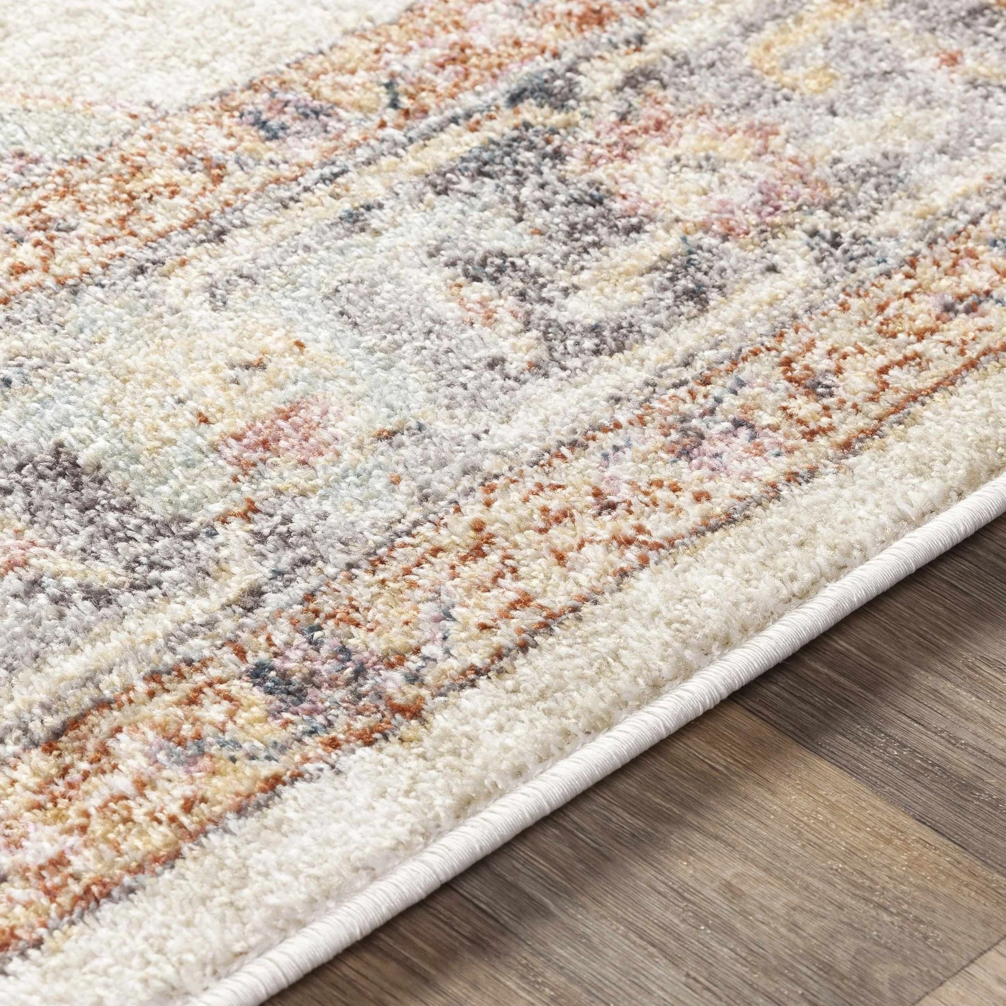 Colorful Blue, Ivory, Beige and Charcoal Traditional Heriz Multi Size rug - Image 11