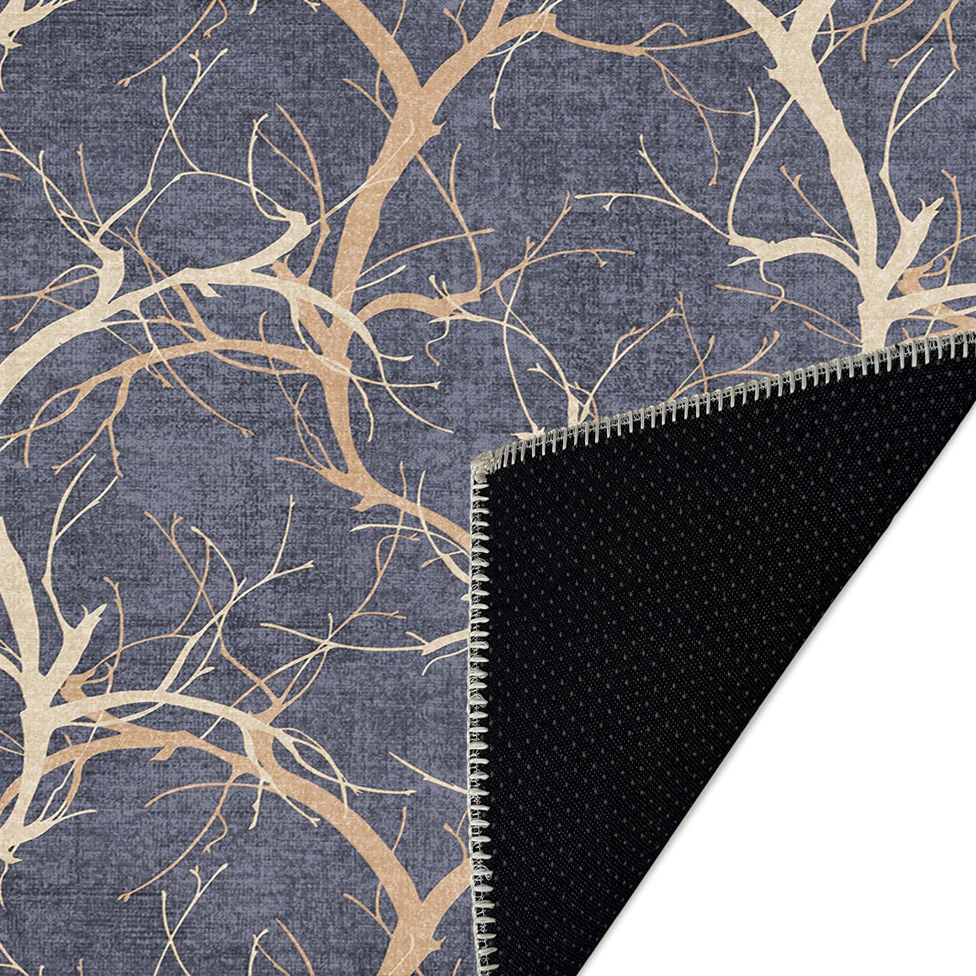 Blue Modern Style Machine Washable Cotton Area Rug - Image 7