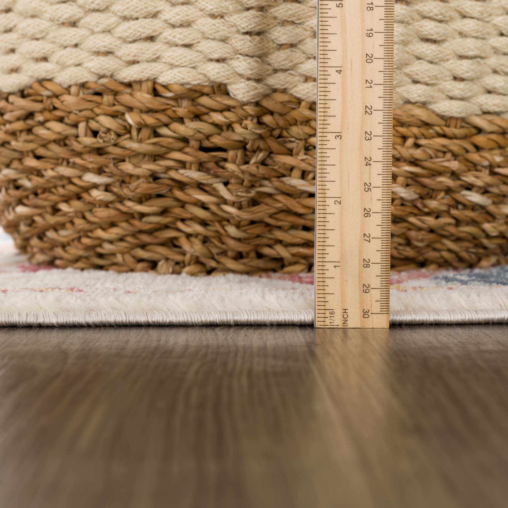 Blue, Rust and Beige Traditional oriental bohemian style area rug - Image 9