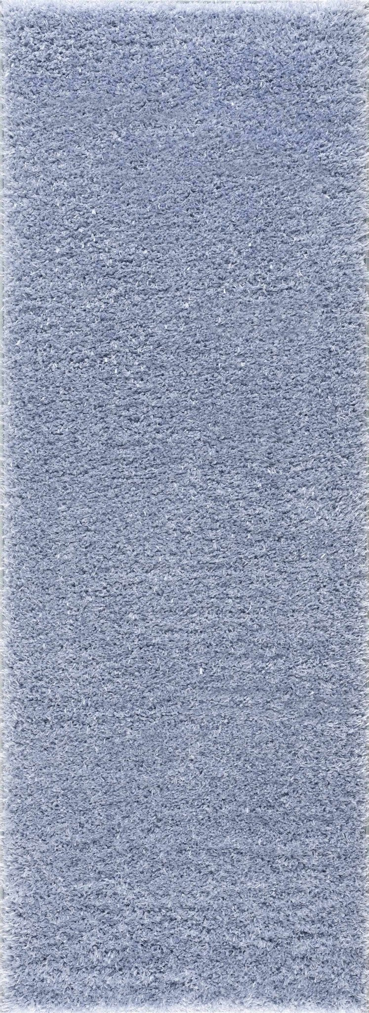 Blue Solid Plush Design Washable Area Rug - Image 10