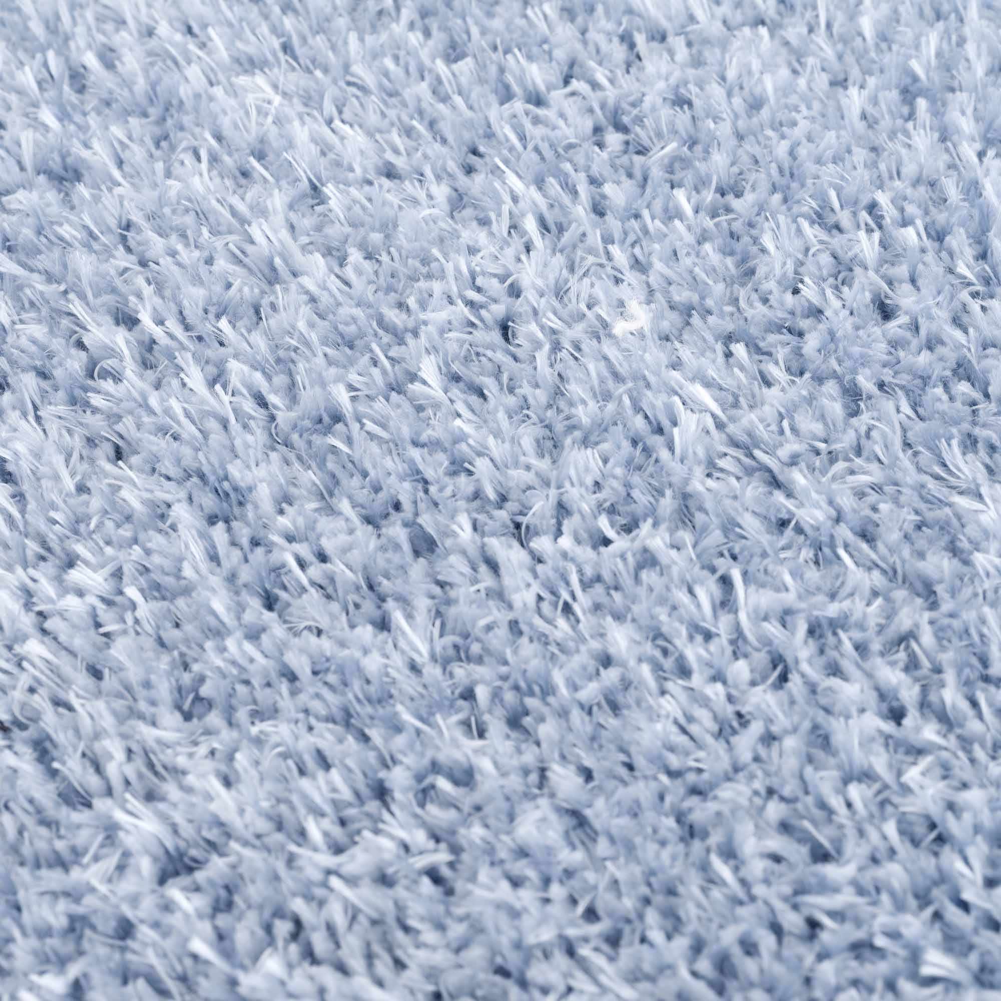 Blue Solid Plush Design Washable Area Rug - Image 17