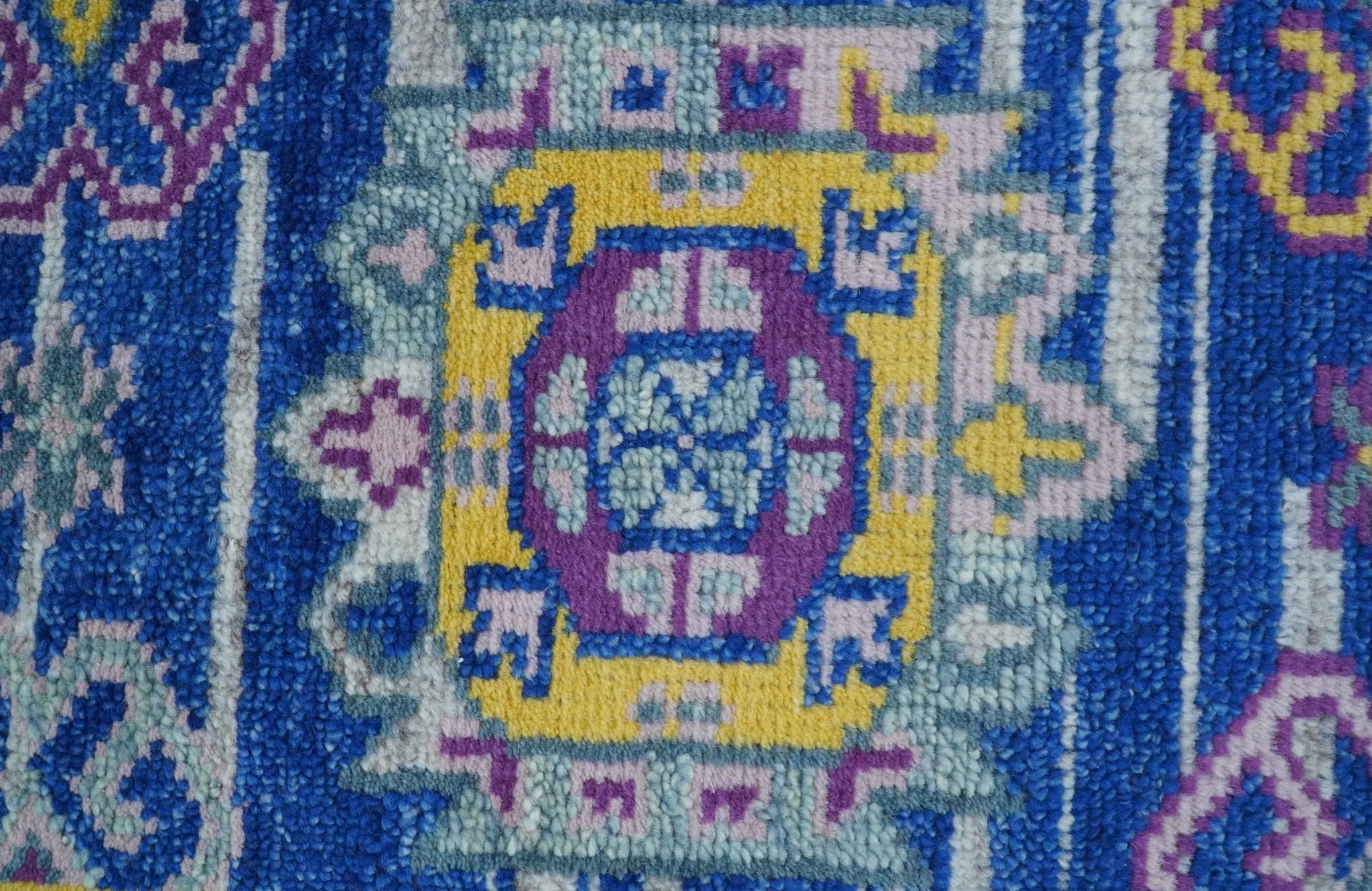 Blue Transitional Design 2x3 Hand knotted  Wool Area Rug - Image 3