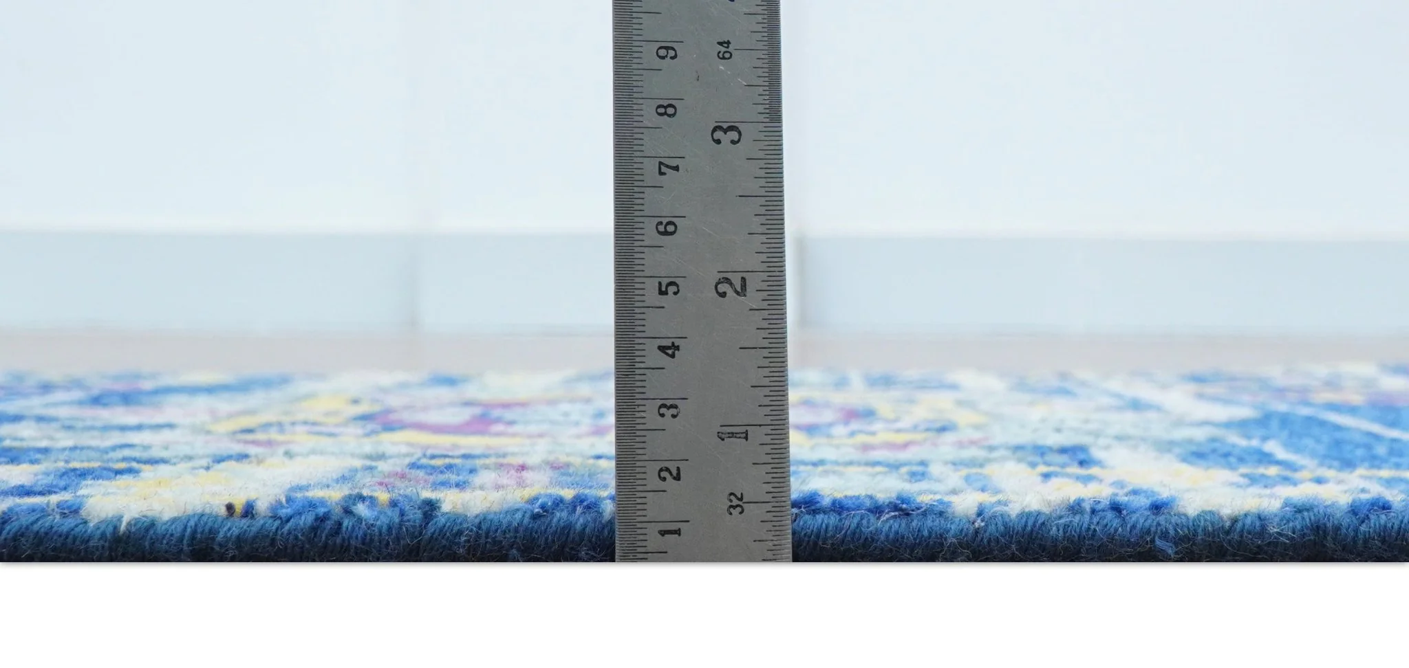 Blue Transitional Design 2x3 Hand knotted  Wool Area Rug - Image 7