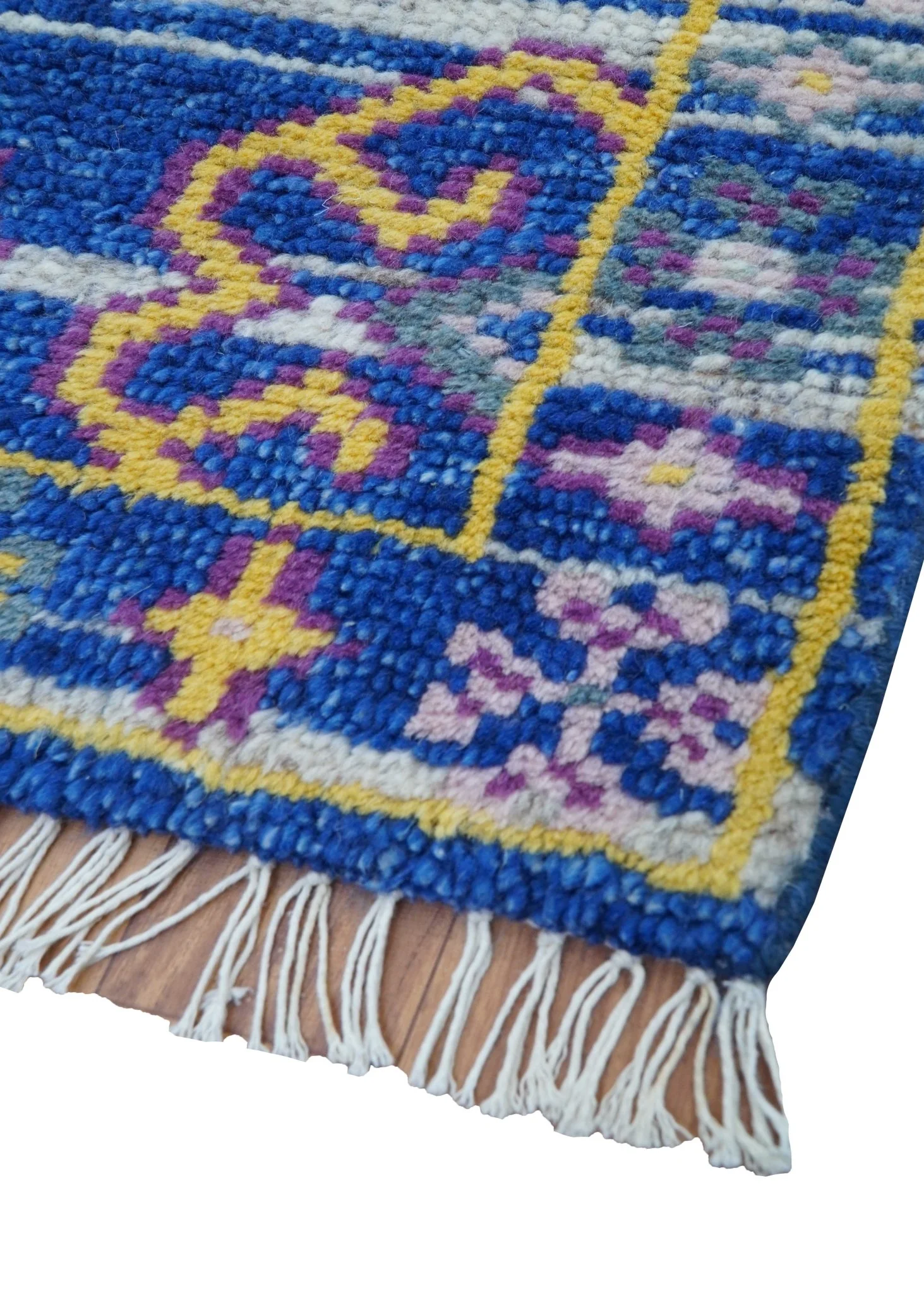 Blue Transitional Design 2x3 Hand knotted  Wool Area Rug - Image 8