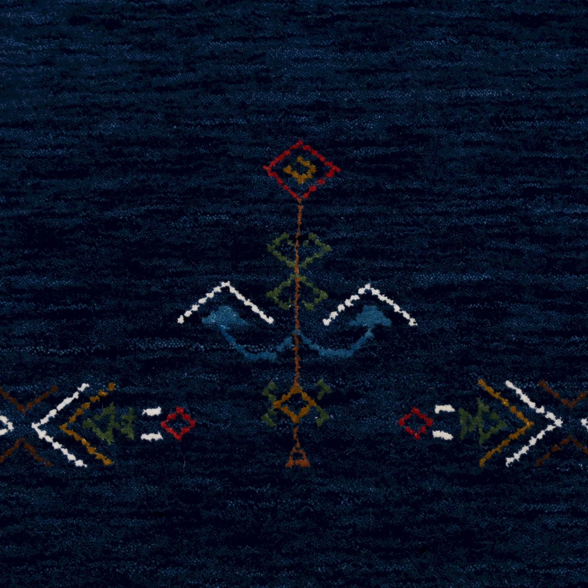 Blue Tribal Center Medallion Hand Loomed Wool Area Rug - Image 8